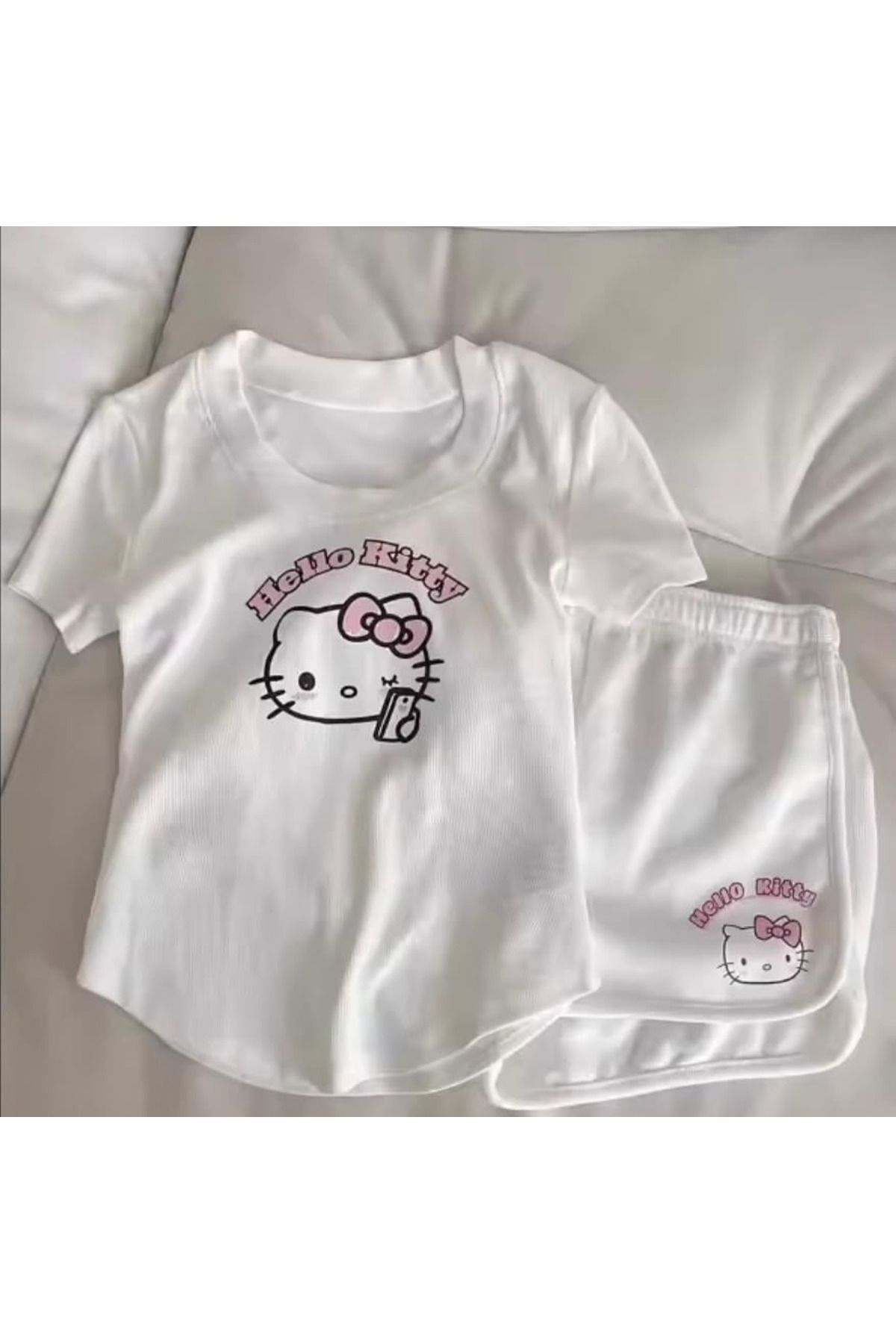 SEFUR Hello Kitty Bluz Şort Alt Üst Takım Summer Trend