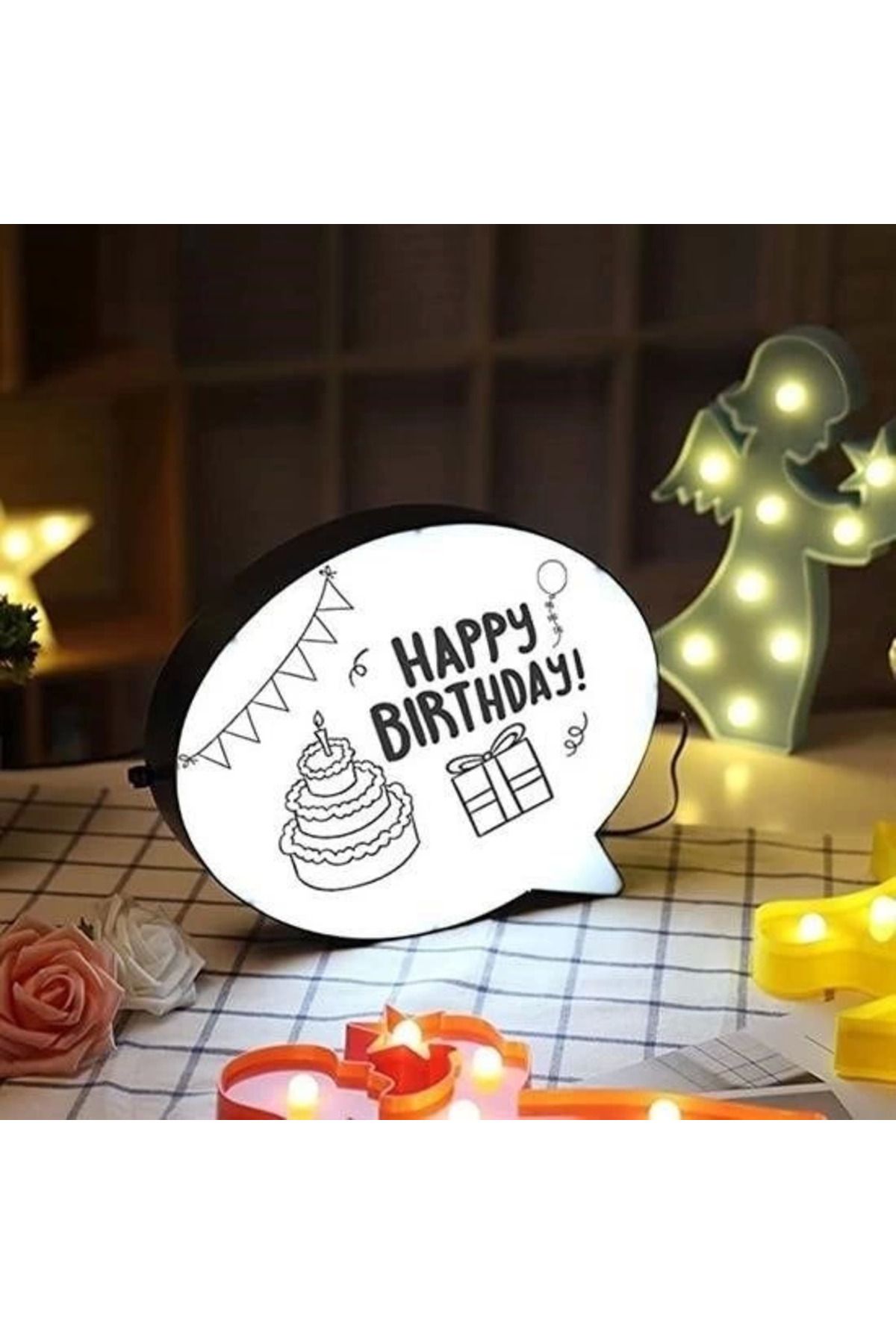 storeks-Illuminated Message Board with Speech Bubble Appearance that Can Be Written with a Pen 3