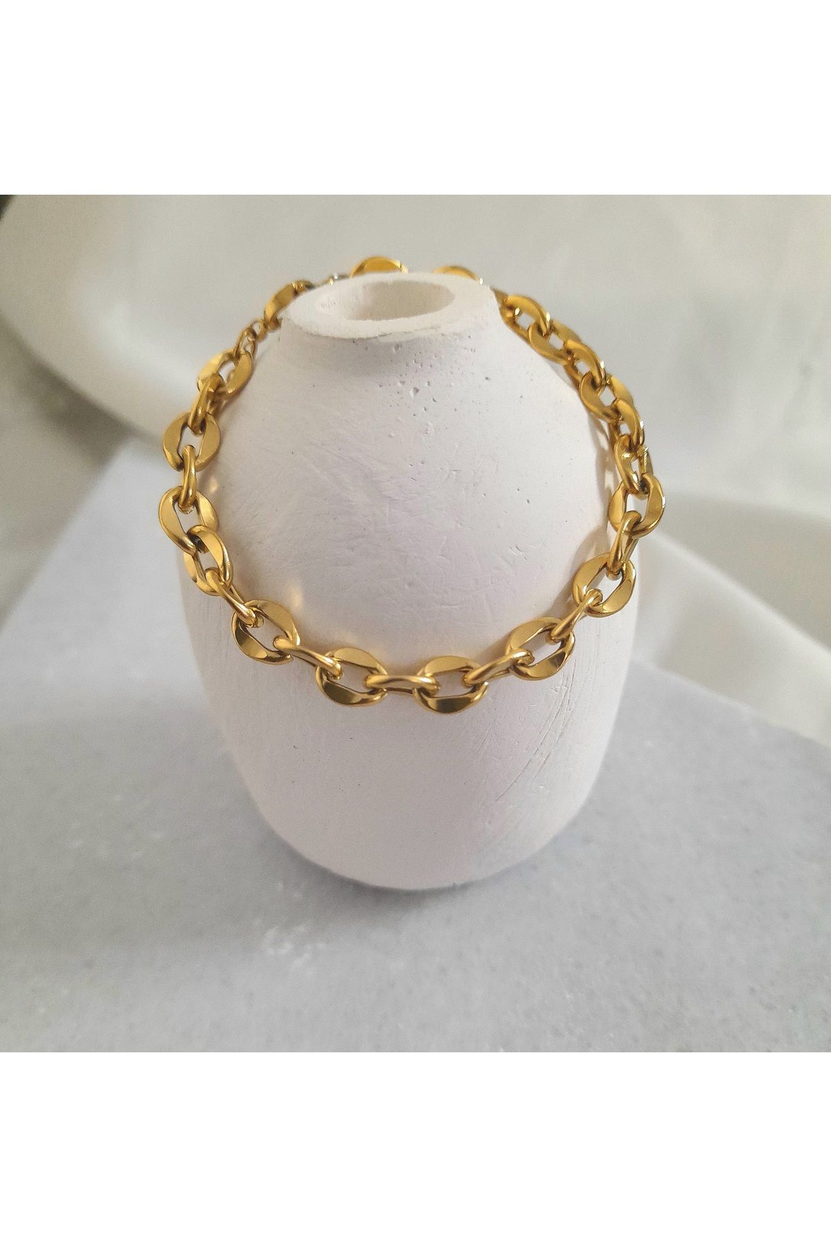 Staınless Gold Renk Zincir Bileklik Hediyelik
