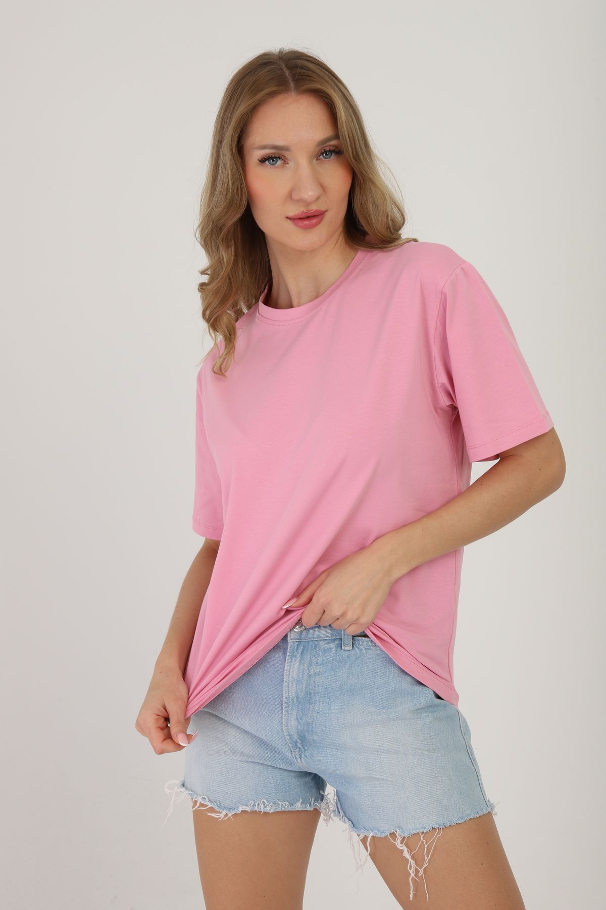 onetwothree One Two Three Kadın T-shirt %95 Koton %5 Elestan