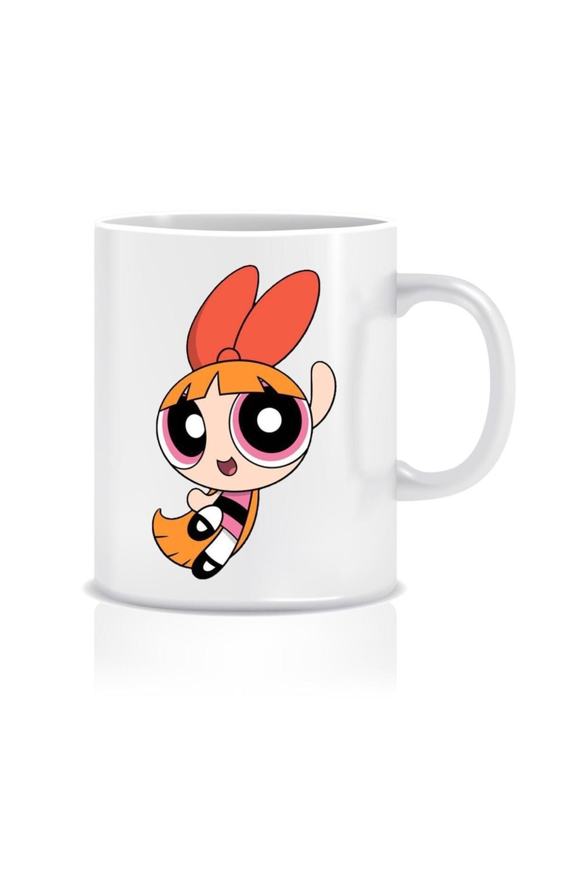 Puficca Tasarım Power Puff Girls Blossom Baskılı Kupa Bardak