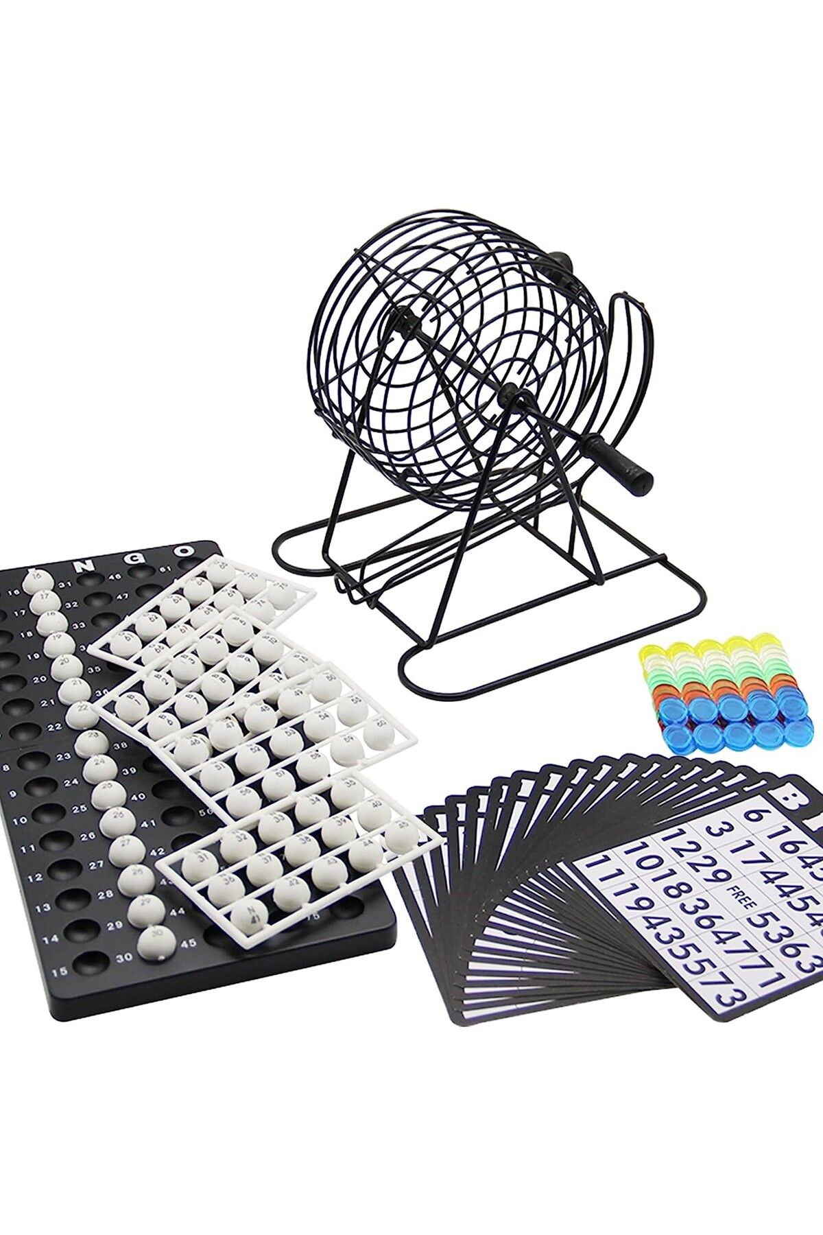 OEM Joc Bingo Din Metal, 75 Bile Albe, Portabil, 21 X 21 Cm, Negru Unisex - 10