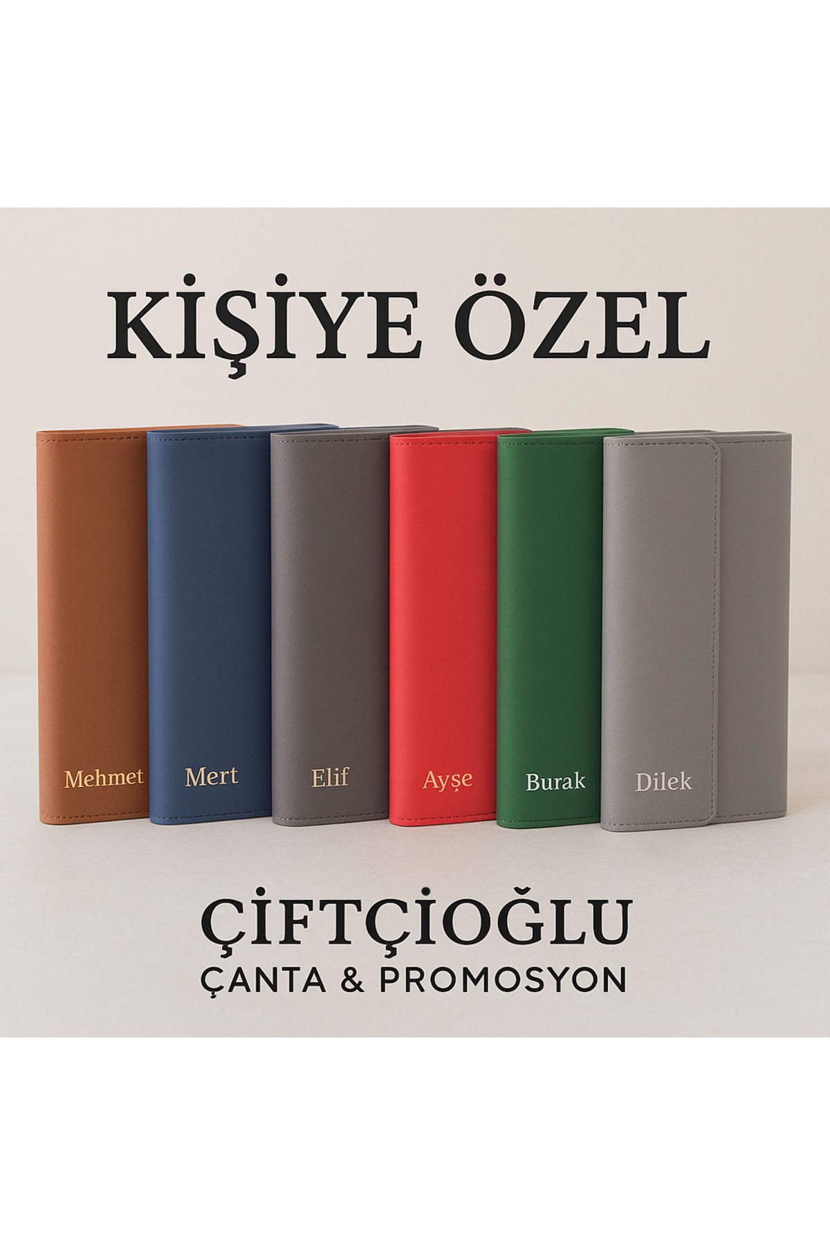 çiftçioğlu Kişiye Özel İsim Yazılı Notebook Mıknatıslı Kapak Tarihsiz Defter 16x21,5