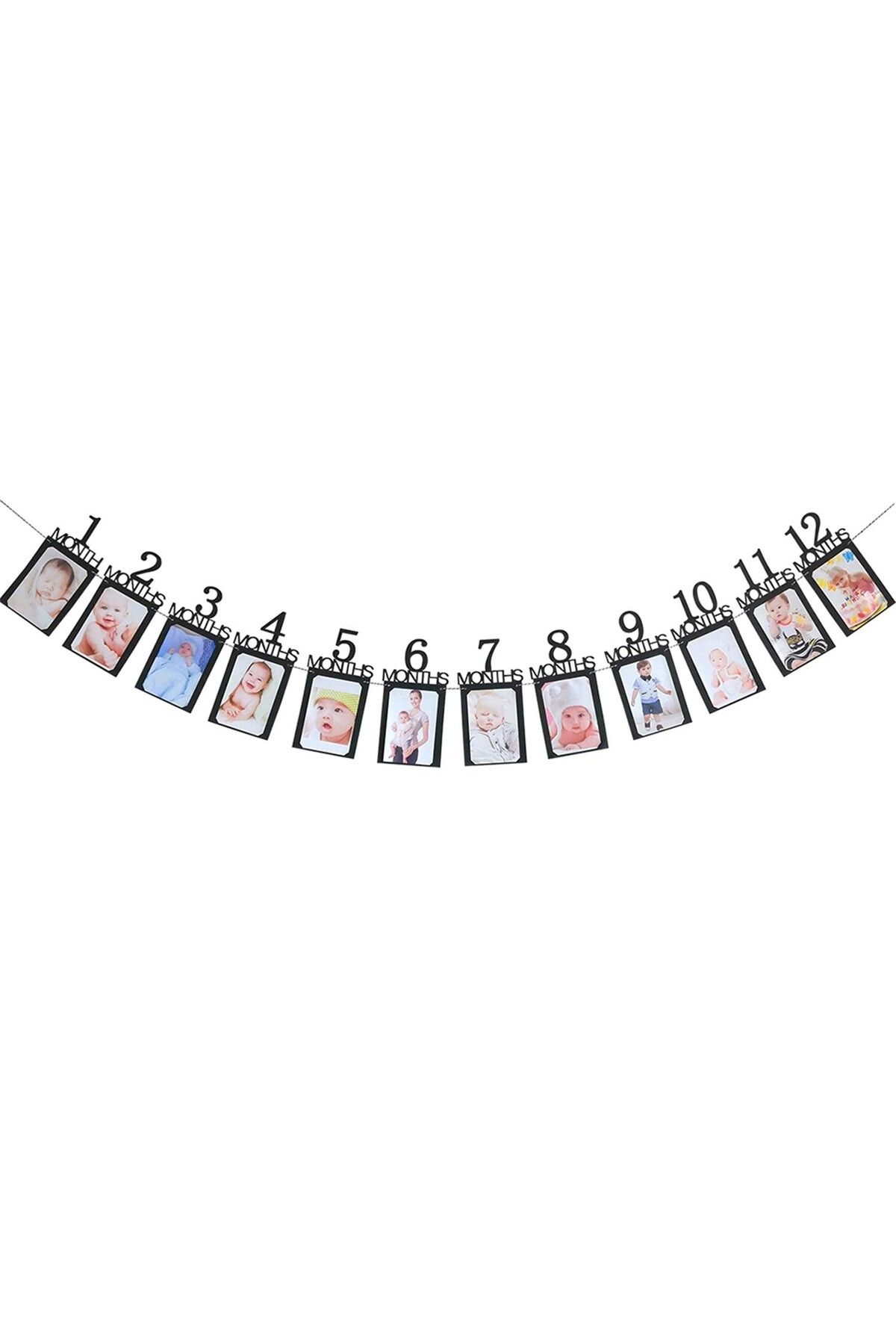 OEM Banner Pentru Poze, 15.2x10.2 Cm, Tema Prima Aniversare, Model Primele 12 Luni, Rola Unisex - 10