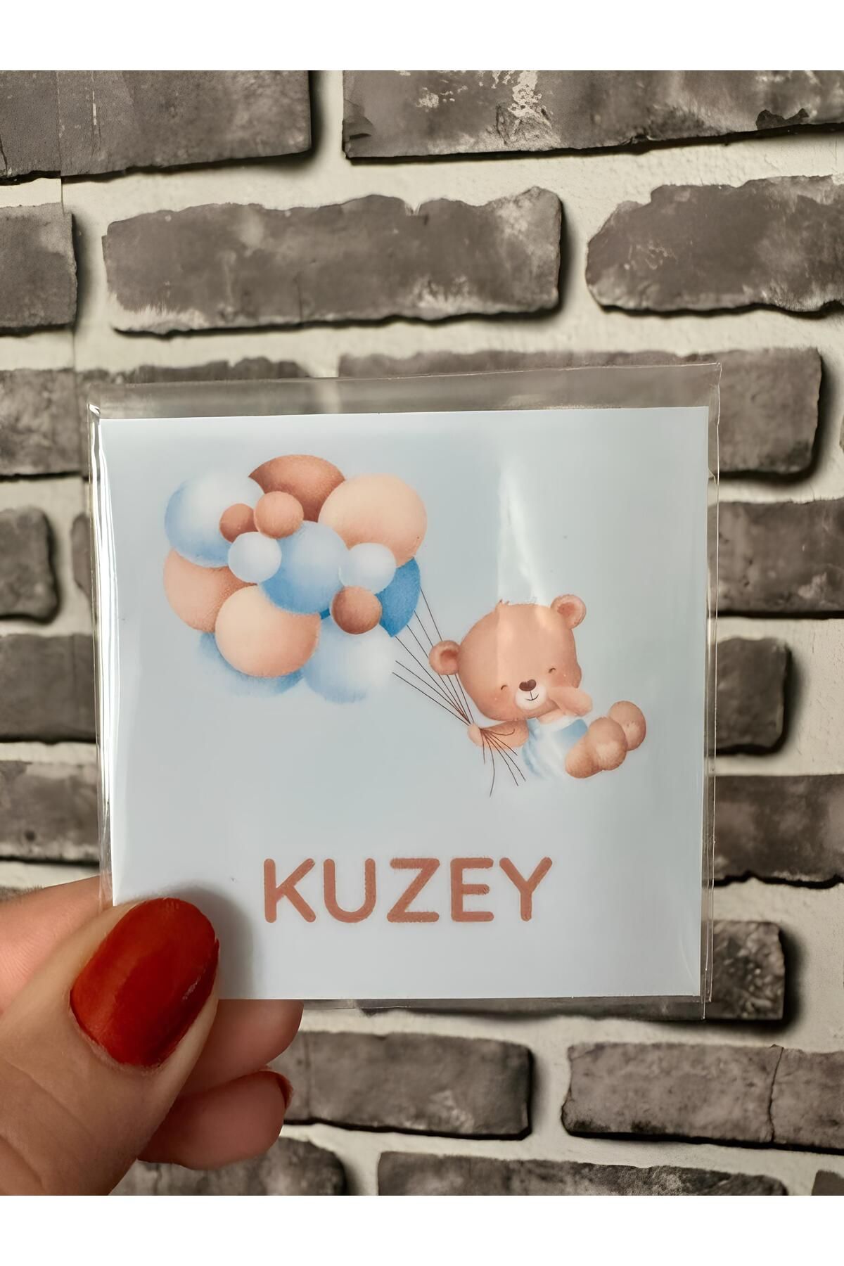 Renkia Studio Kişiye Özel 12’li Ayıcık Tasarımlı Magnet Seti – Bebek Doğum Hediyeliği