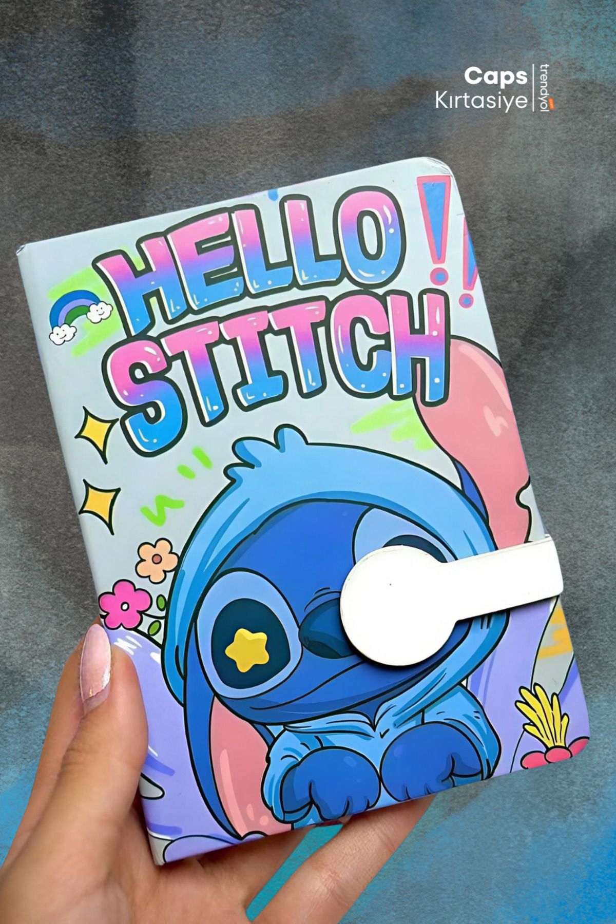 caps office A5 Boyut Stitch Temalı 160 Sayfa Renkli Kapaklı Defter – 4 Farklı Tema Seçeneği