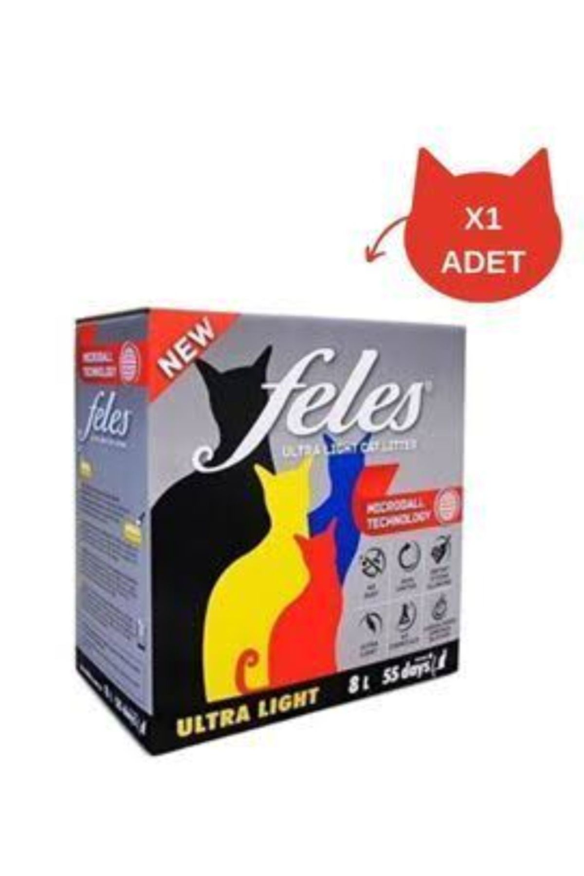 FELES Kedi Kumu 8lt , Ultra Light Kedi Kumu