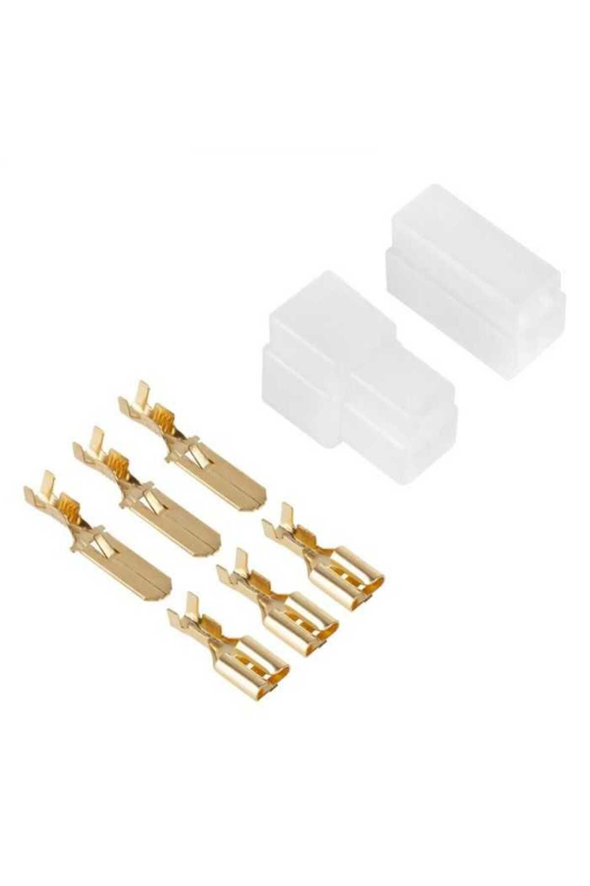 OEM Cupla 3 Contacte Cu Protectie Papuc Auto 3x Tata+mama 6.3mm - One Size