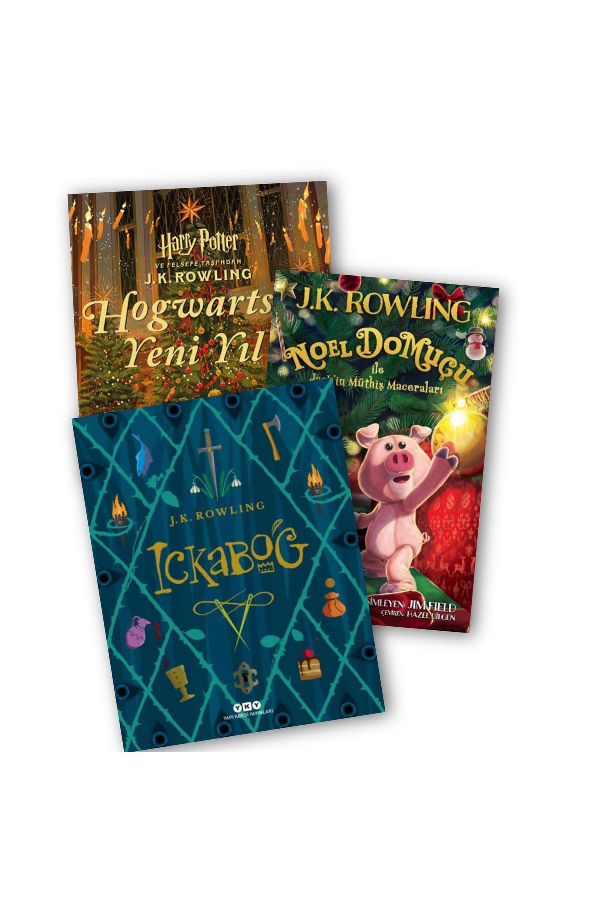 Yapı Kredi Yayınları J.K. Rowling Hogwarts'ta Yeni Yıl - Noel Domuçu - Ickabog 3 lü Set