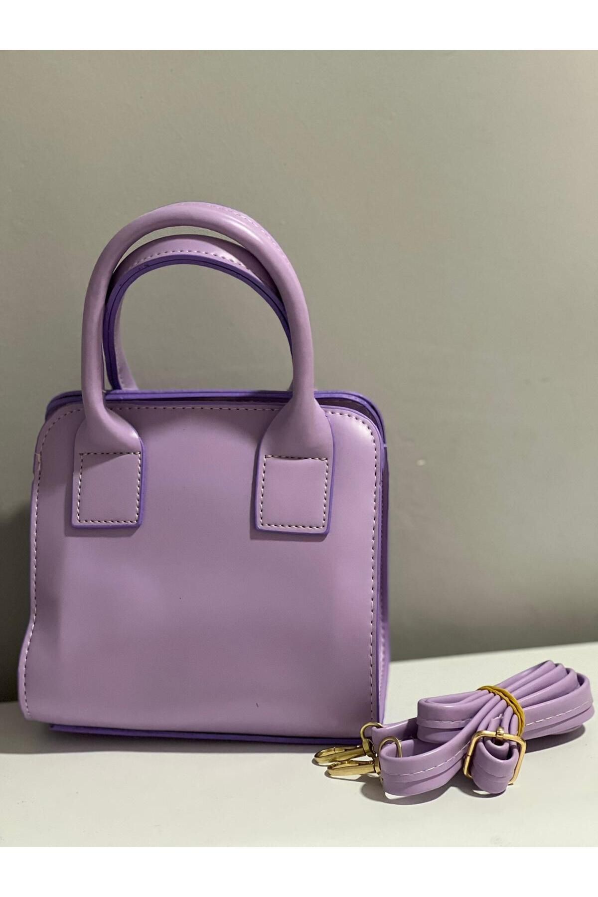 ST Bags Kadın Uzun Askılı Lila Mini Çanta