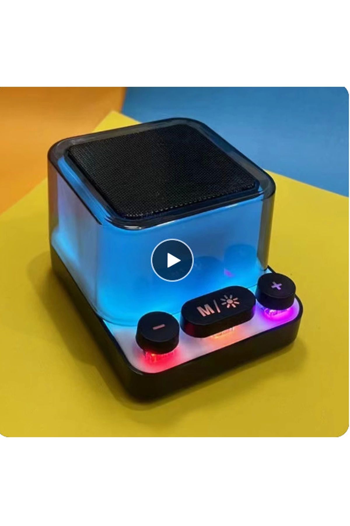 Mobil Dünyası Rgb Işıklı Z6 Mini Ses Bombası Radyolu Usb Sd Girişli Yeni Şeffaf Klavye Tuşl - DGL2941-5109