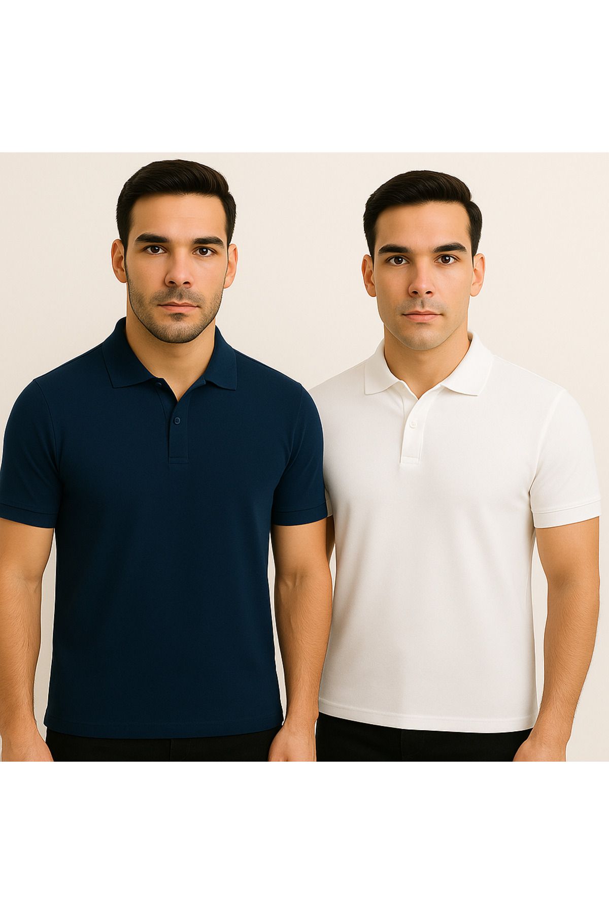 LC Waikiki Organik Pamuklu Basıc Erkek Polo Yaka T-Shirt 2'Li