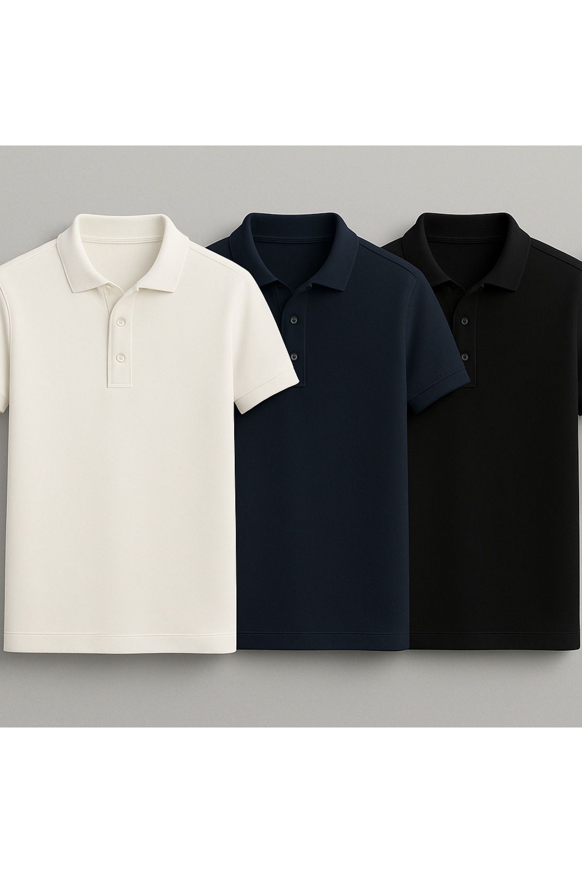 LC Waikiki Pamuklu Kıvrılmaz Yaka Erkek Polo Yaka T-Shirt 3'Lü Paket