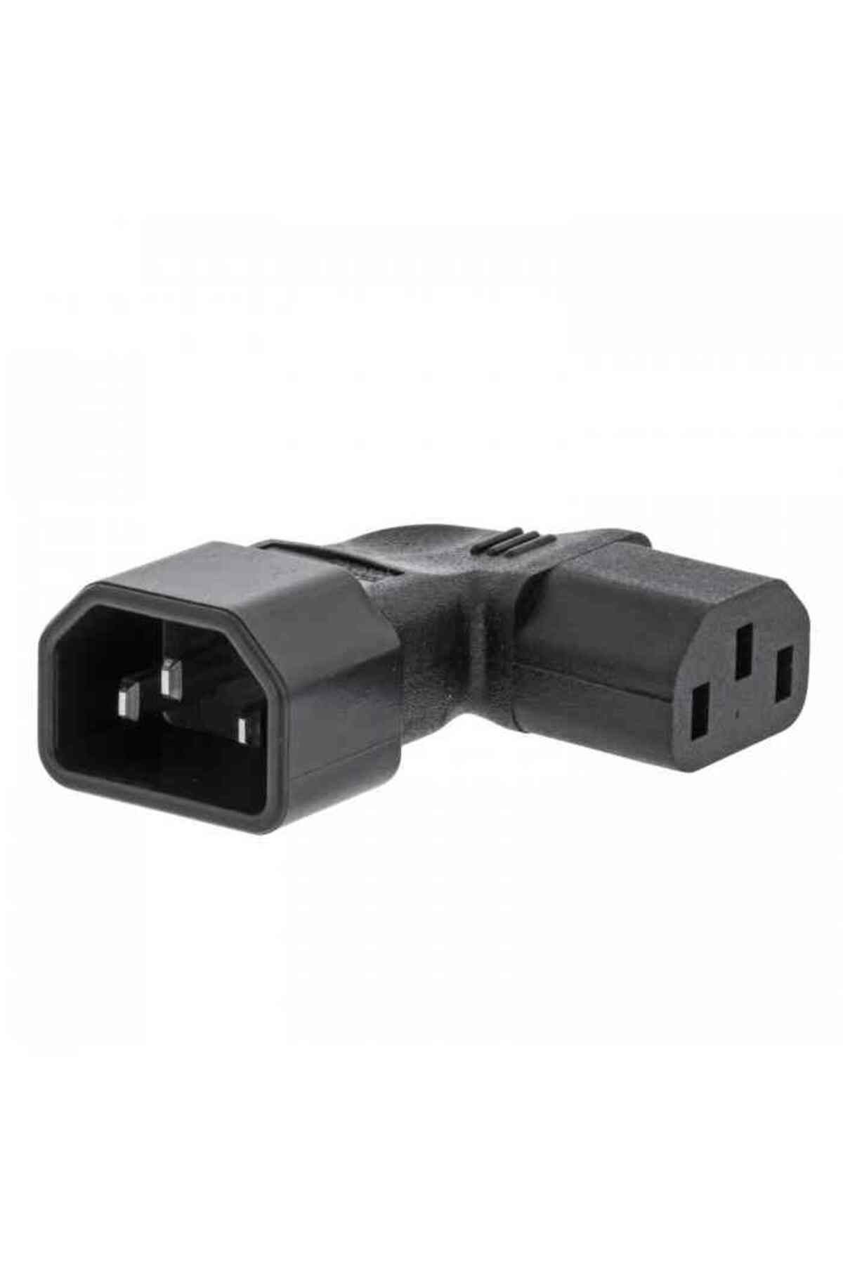 VALUELINE Adaptor Alimentare Iec-320-c14 La Iec-320-c13 La 90 Grade Spre Dreapta Valueline - One Size