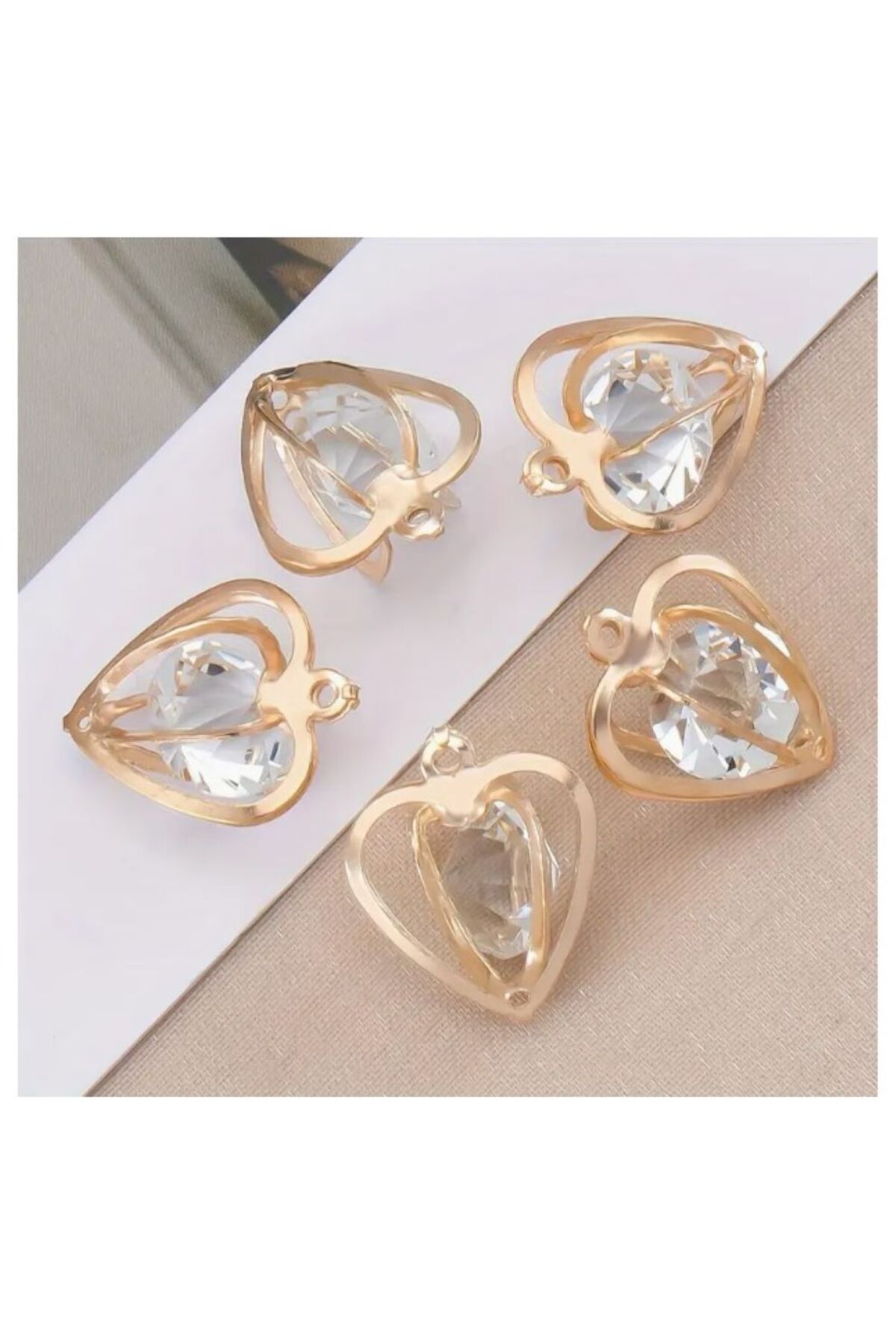 orco ( 5 X ADET ) 1 SET ELMAS MODEL YALNIZ KALP BİLEKLİK & KÜPE & KOLYE UCU