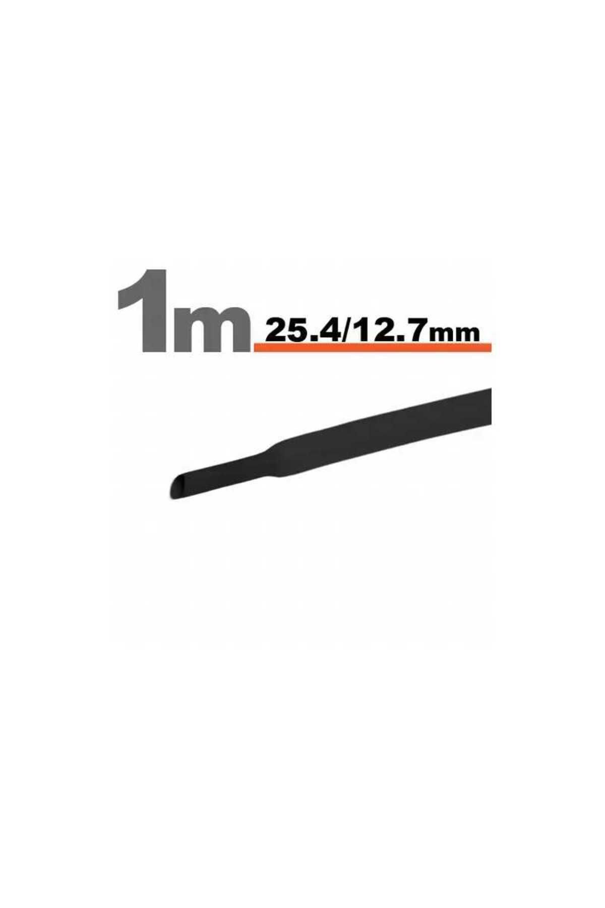 OEM Tub Termocontractibil Negru 25.4mm/ 12.7mm 1m - One Size