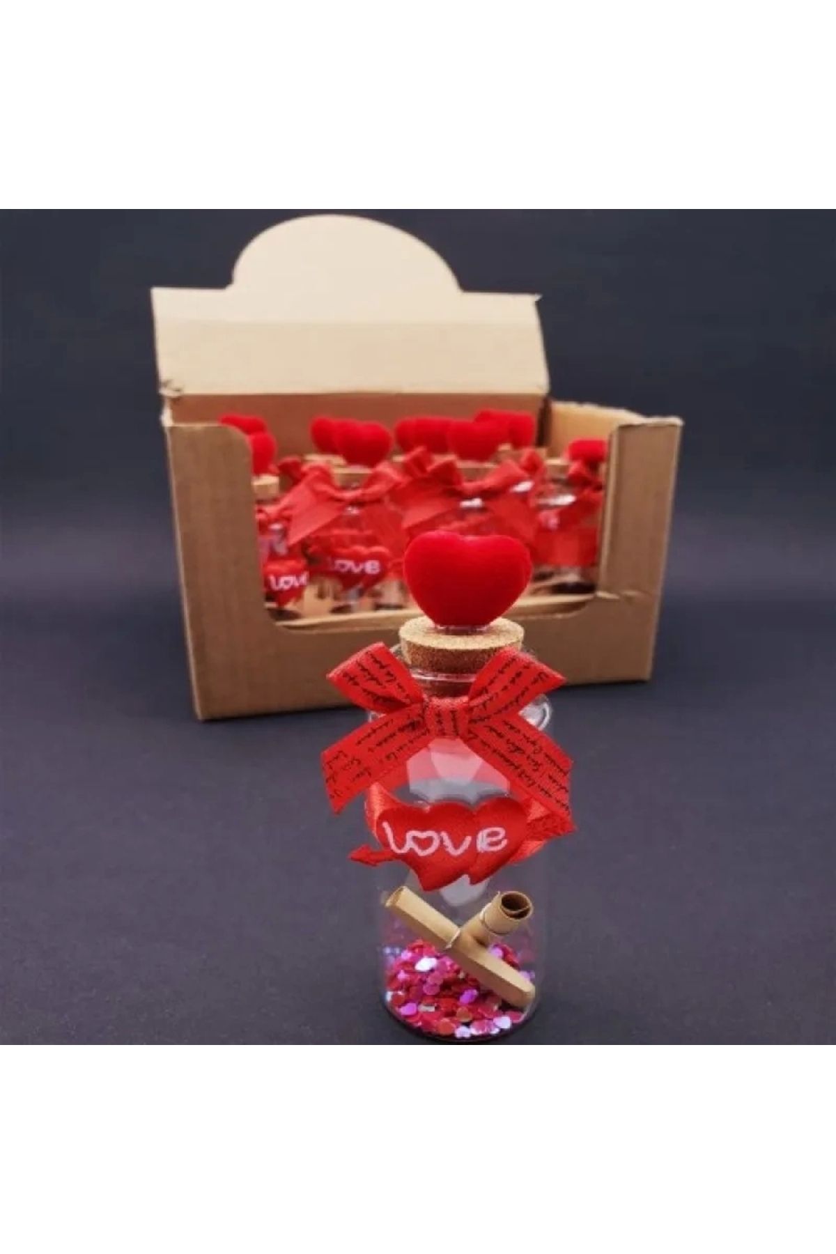 PRATİKOBA Love Kalpli Dilek Şişesi