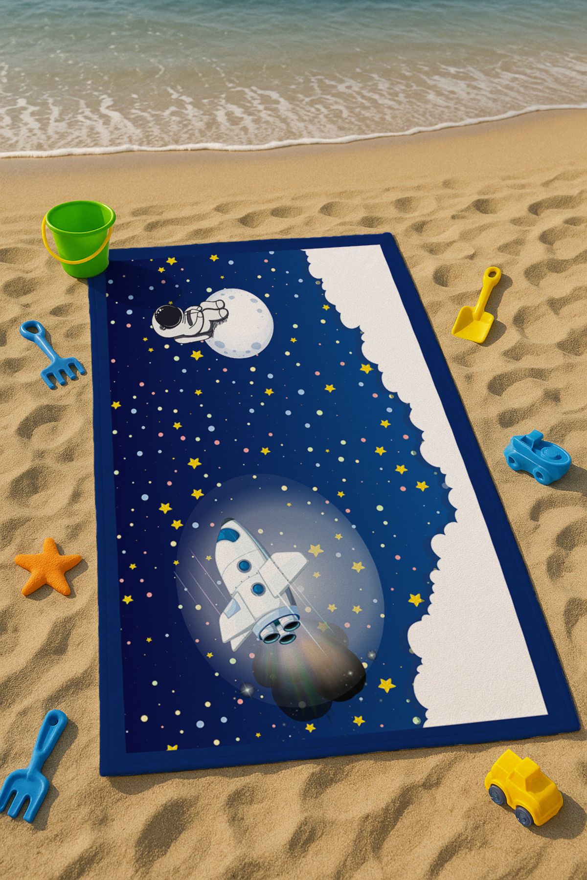 Talia Home Astronot Uzay Spacex Desenli Çocuk Plaj - Deniz- Havuz Havlusu TLAPH-150