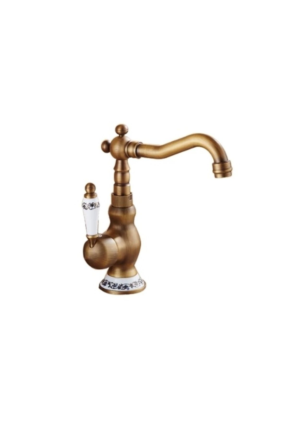 Blackswan Design Baterie Chiuveta Baie, Blackswan, Tip M334, Model Scurt Bronz Antichizat Cu Ceramica, 23 Cm - One Size