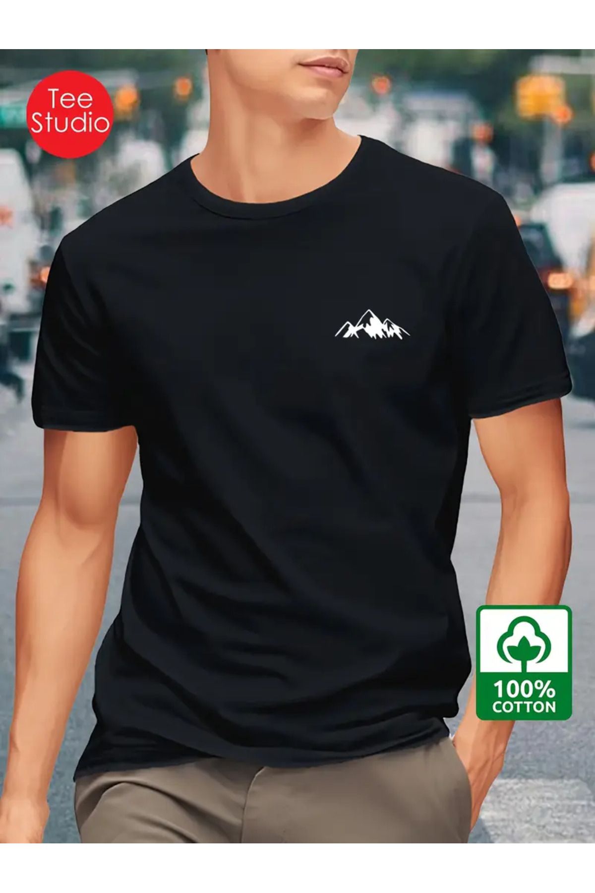 AEMİ Unisex Baskılı Oversize Bisiklet Yaka T-shirt