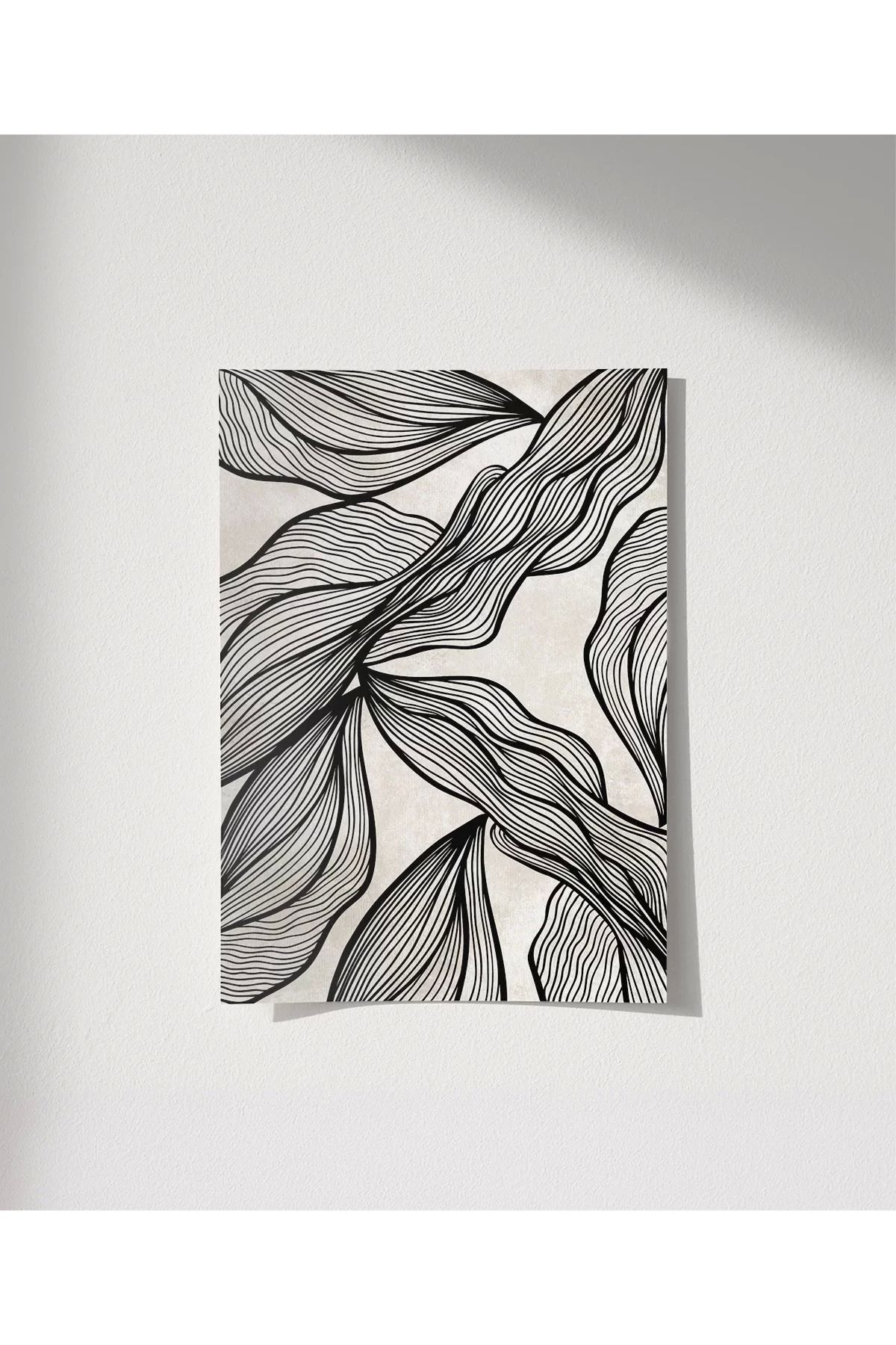 VOGLOO Çerçevesiz Poster Minimalist Doğa Çizgileri