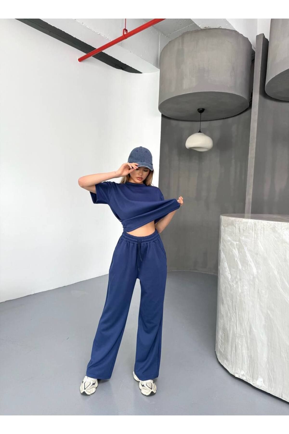 MODA Modal kumaş yarım kollu eşofman takımı