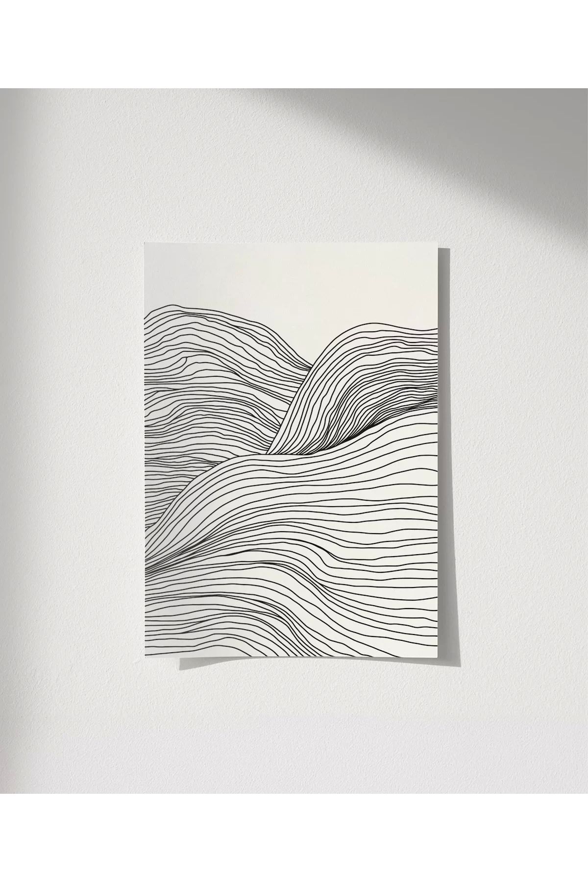VOGLOO Çerçevesiz Poster Dalga Formlu Modern