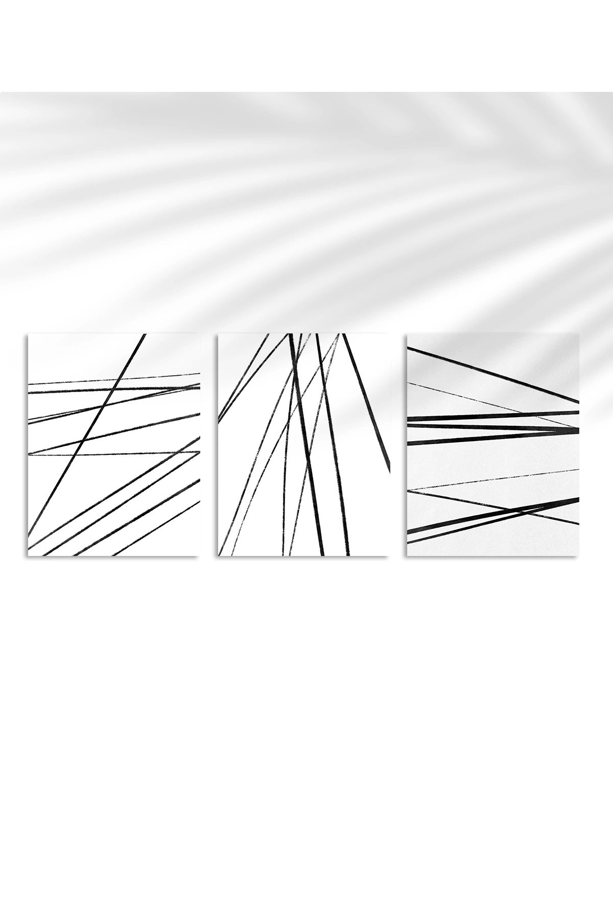 VOGLOO Çerçevesiz Poster Geometrik Çizgiler 3'lü