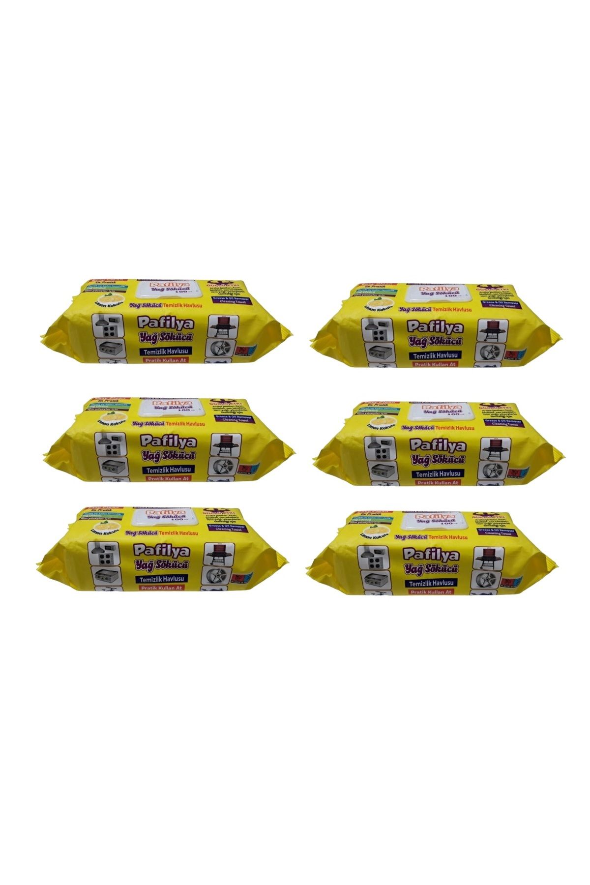 Pafilya Yağ Sökücü Araba Jant, Fırın, Bisiklet, Sac Tava, Temizlik Havlusu 6 paketx100 Adetli (600 adet)
