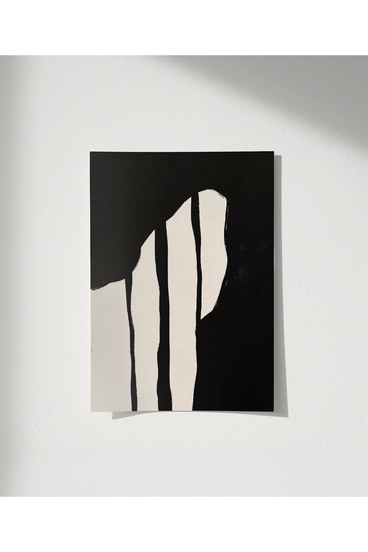 VOGLOO Çerçevesiz Poster Zebra Çizgileri İlhamlı Soyut Sanat