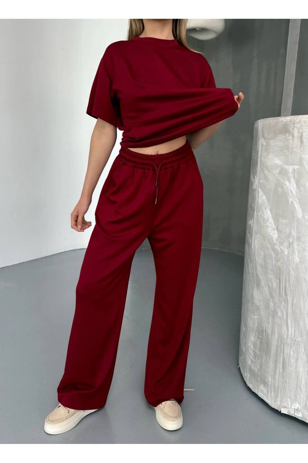 MODA Modal kumaş yarım kollu eşofman takımı