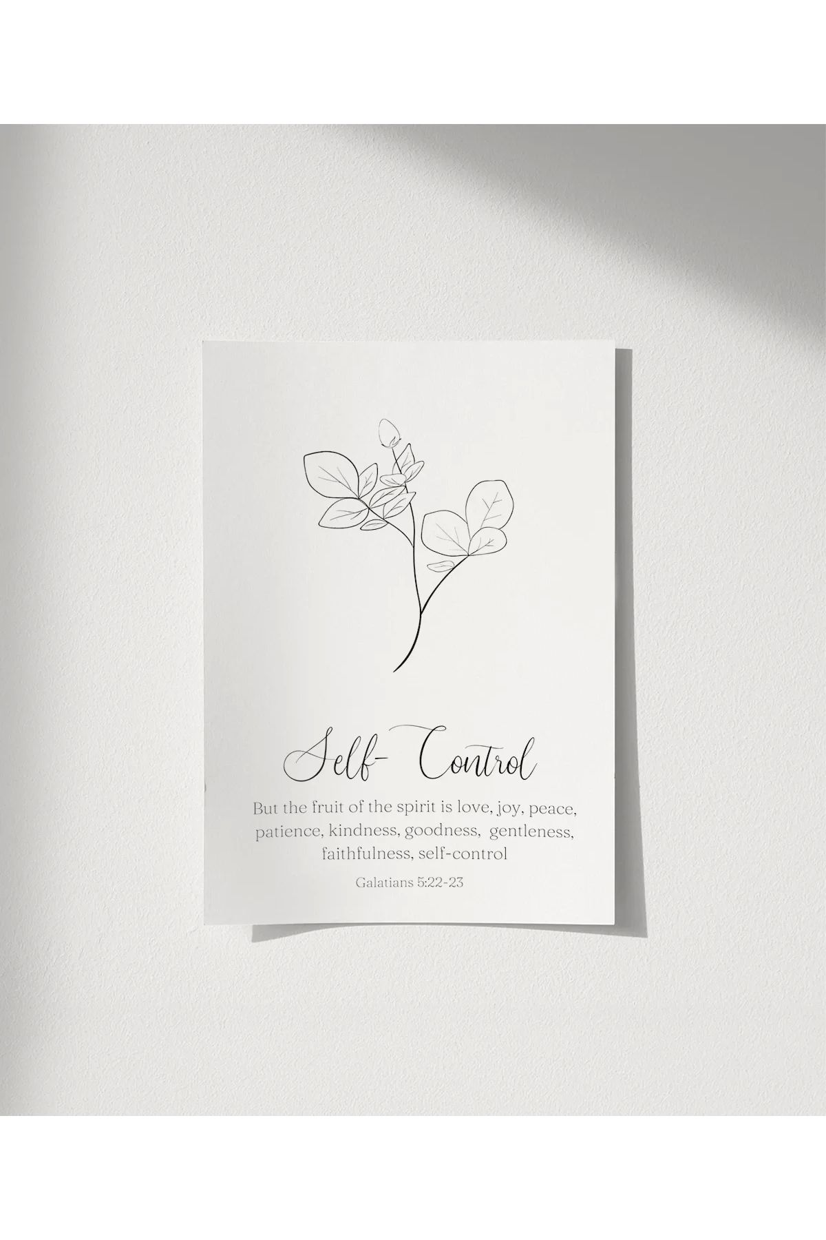 VOGLOO Çerçevesiz Poster Self-ControlTemalı Minimalist