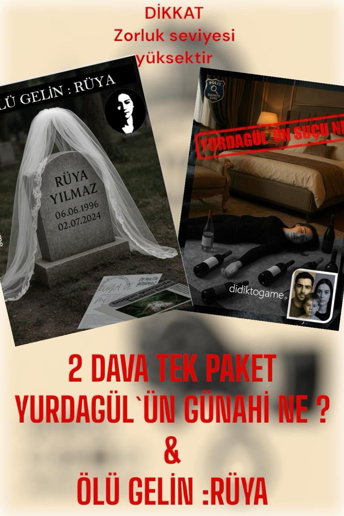 DİDİKTO Didikto Dedektiflik Oyunu Davası Yurdagülün Gühahı & Rüya Yılmaz Dedektif Oyunları Katil Kim