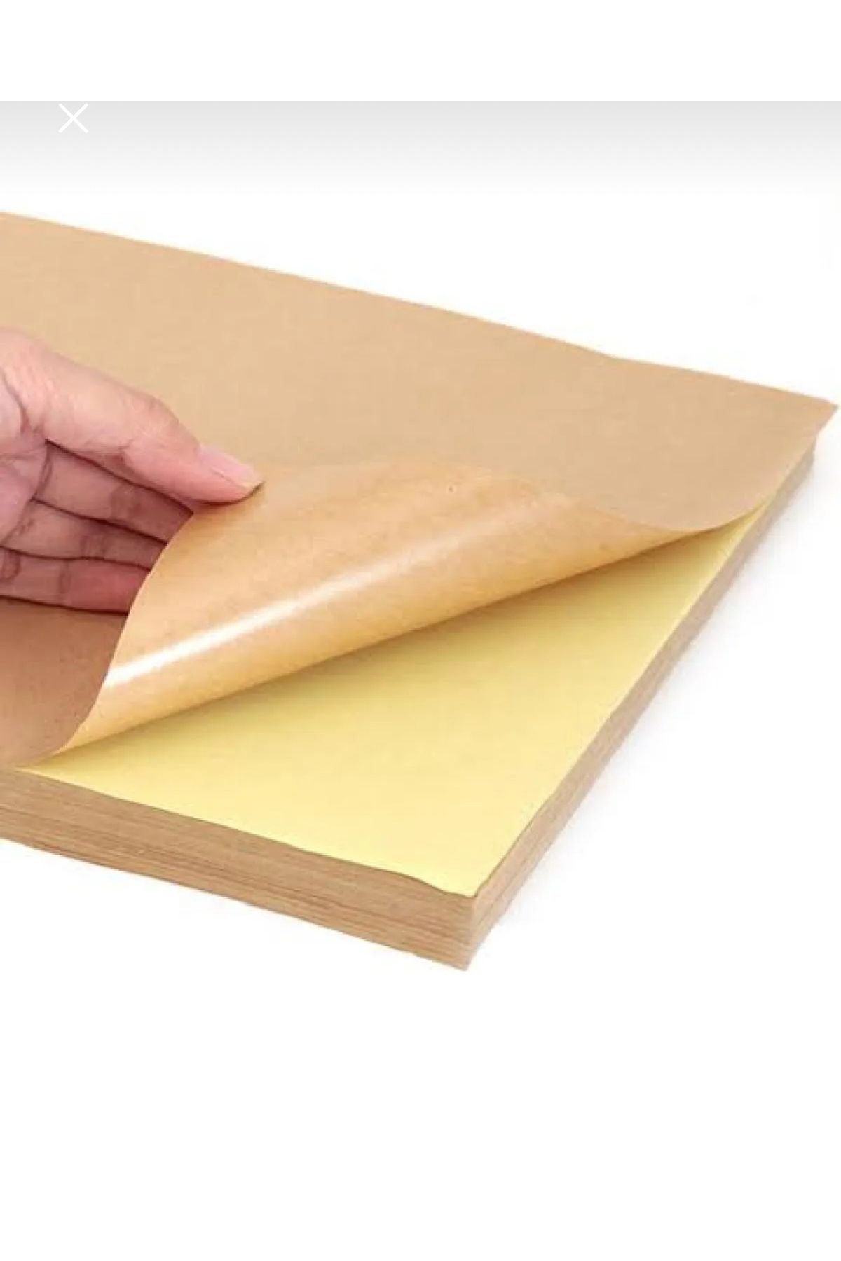 viora Kraft Yapışkanlı Sticker Kağıt Etiketlik Kalın A4 100 Adet Premium Serisi