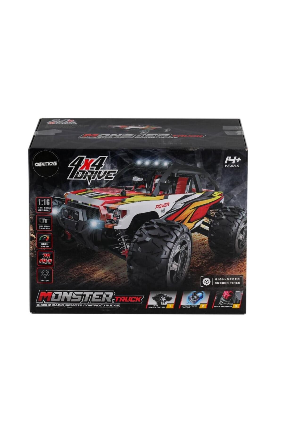 DENİZBİLİŞİM 866-1612 1:16 Kumandalı 70 Km/H Truck 4X4