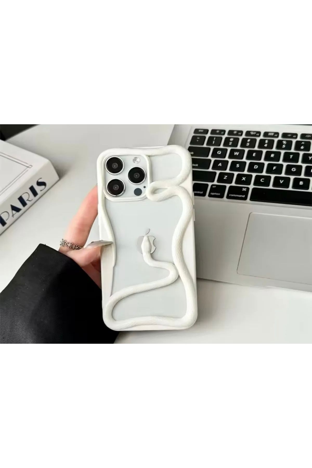UMD APPLE IPHONE 15 UYUMLU 3D SNAKE TASARIMLI SİLİKON KILIF