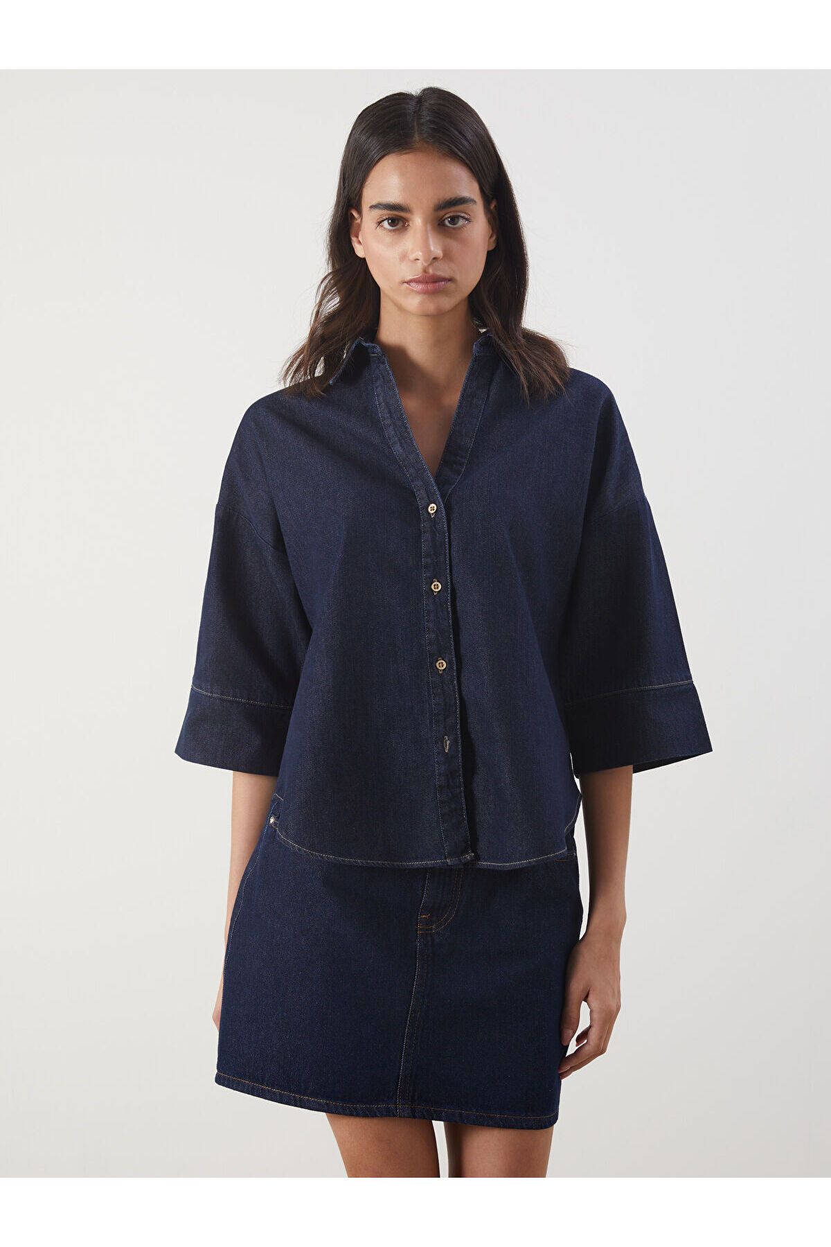 LC Waikiki Loose Fit Kadın Jean Gömlek