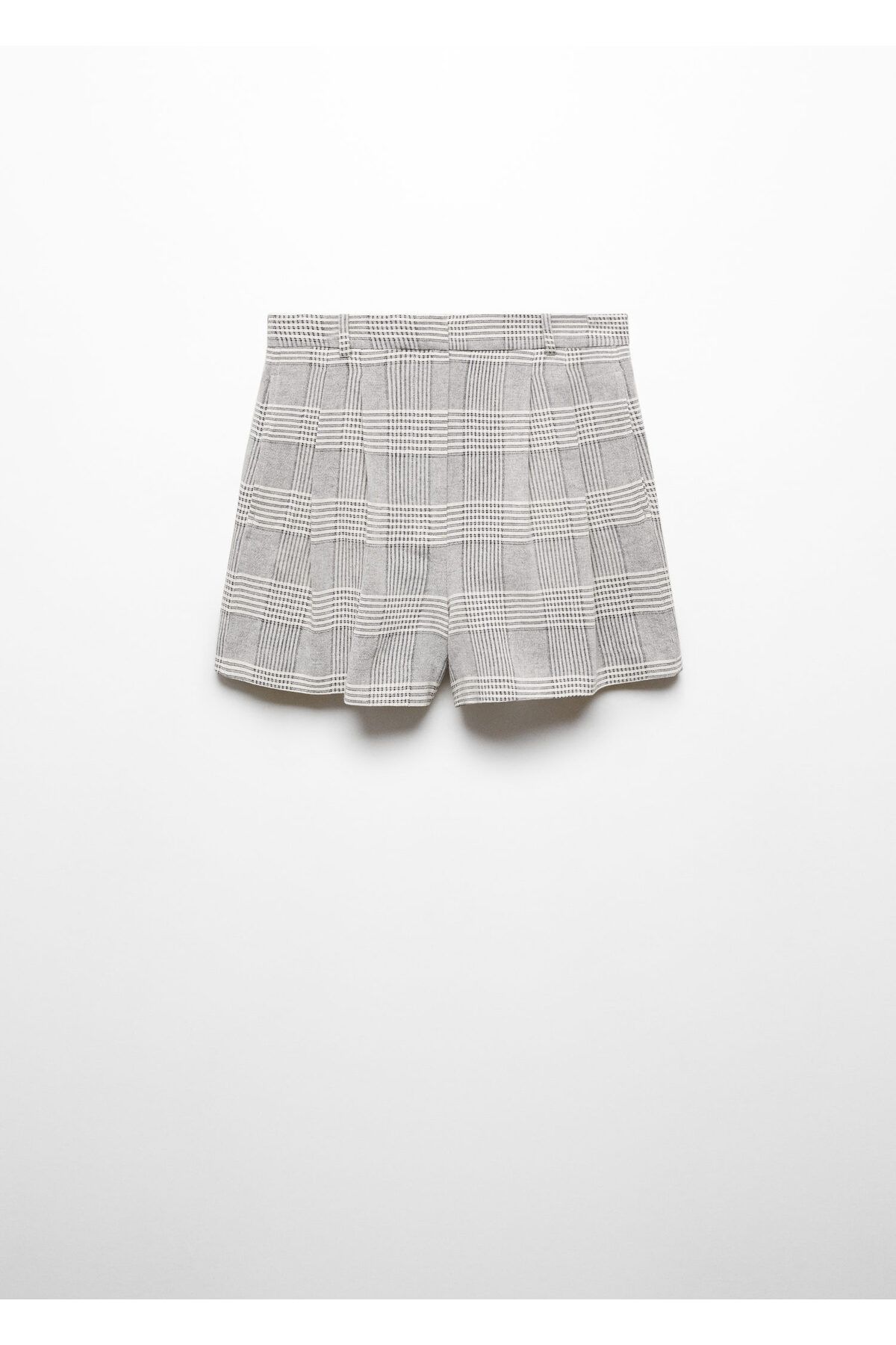 MANGO Woman-Checkered Collared Shorts 4