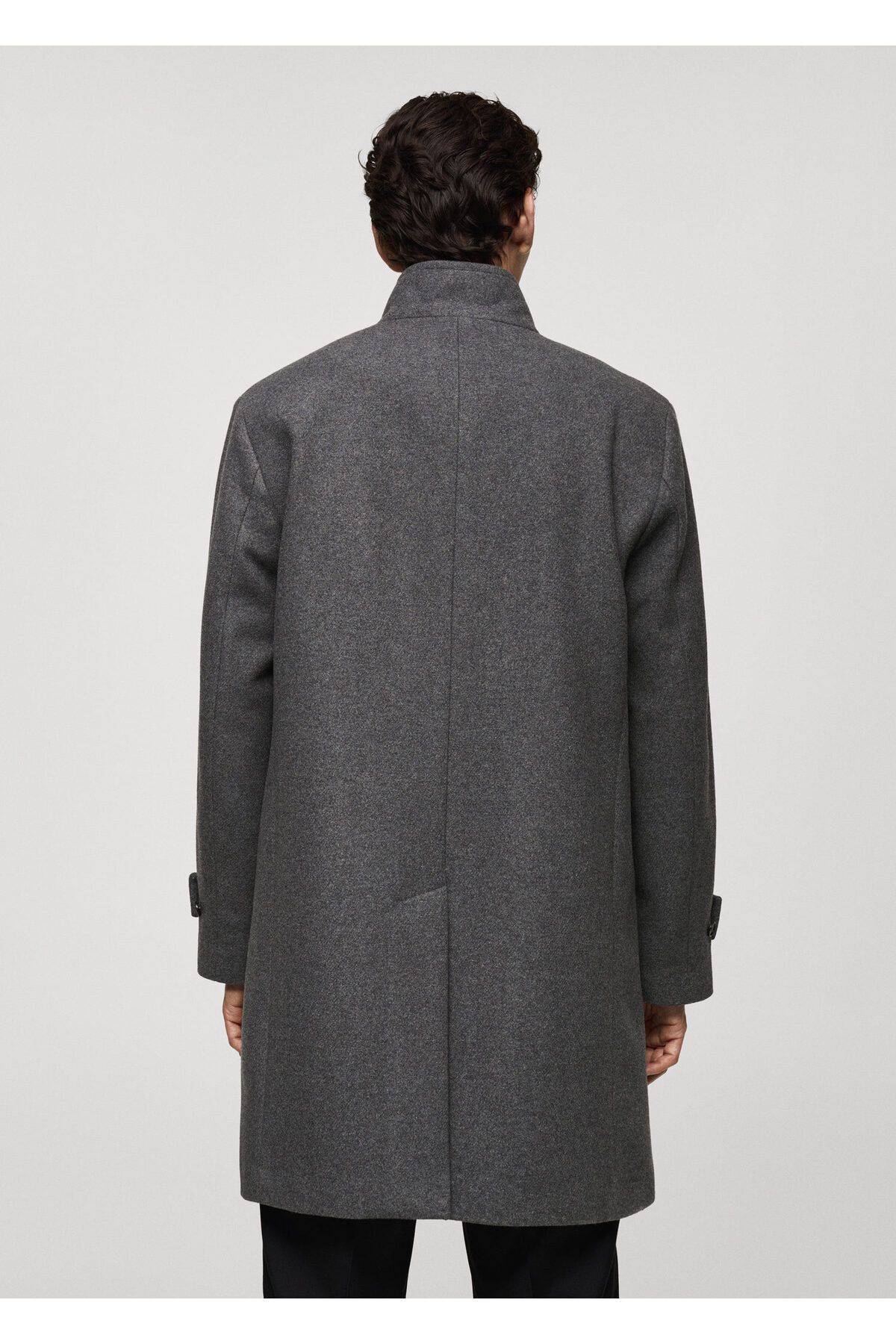 MANGO Woman-Metal Gray Men's Coat 77045967 5