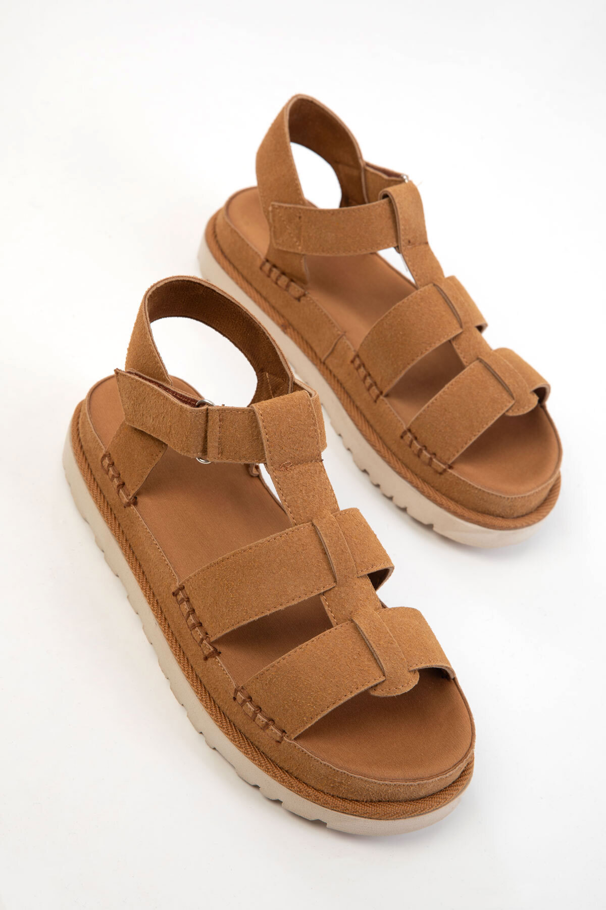 SOHO-Taba Wildleder Damen Sandalen 20614 2