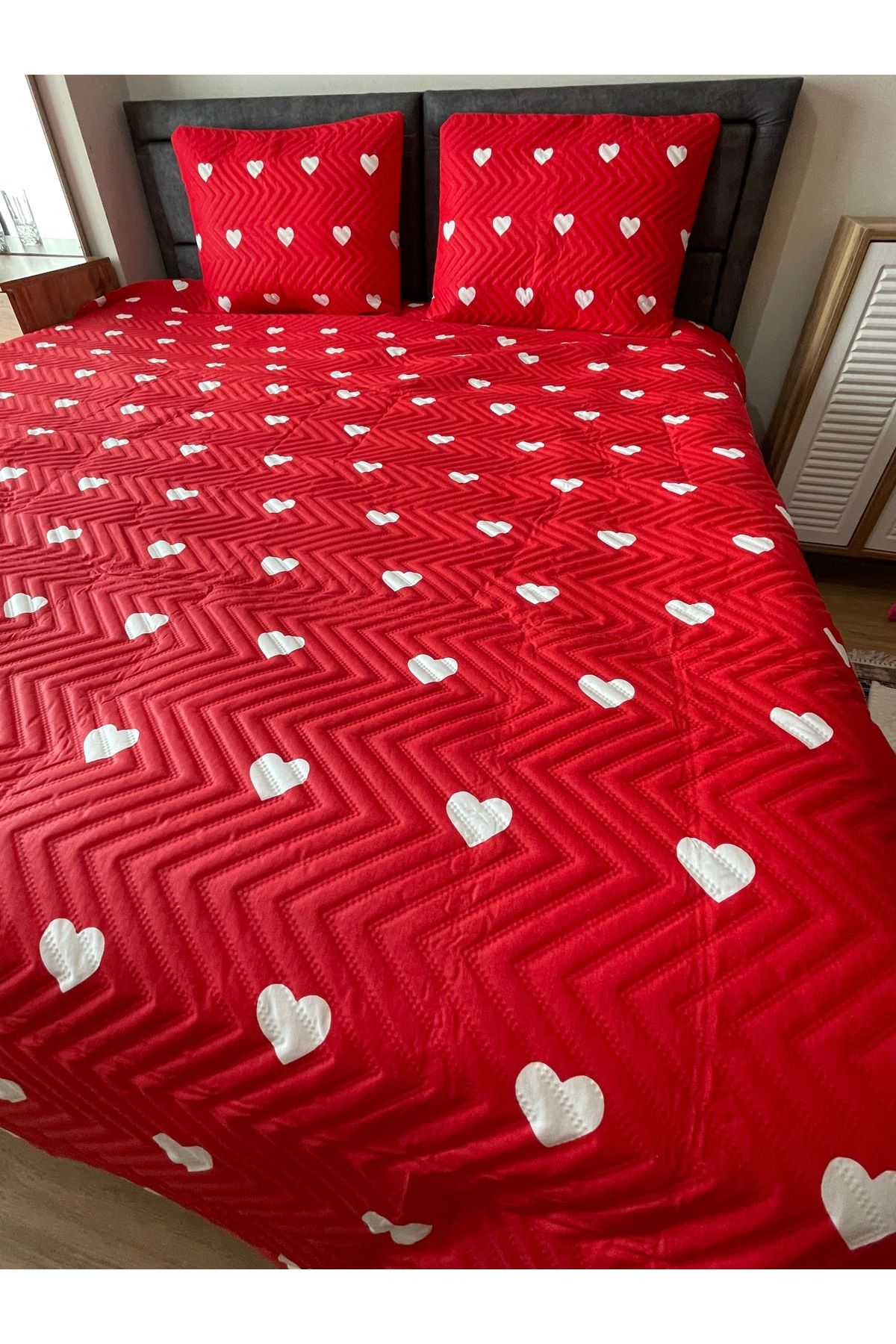 Faiend-Microfabric |   Digital Printed |   Dowry Double Bedspread Set |   Gift 3