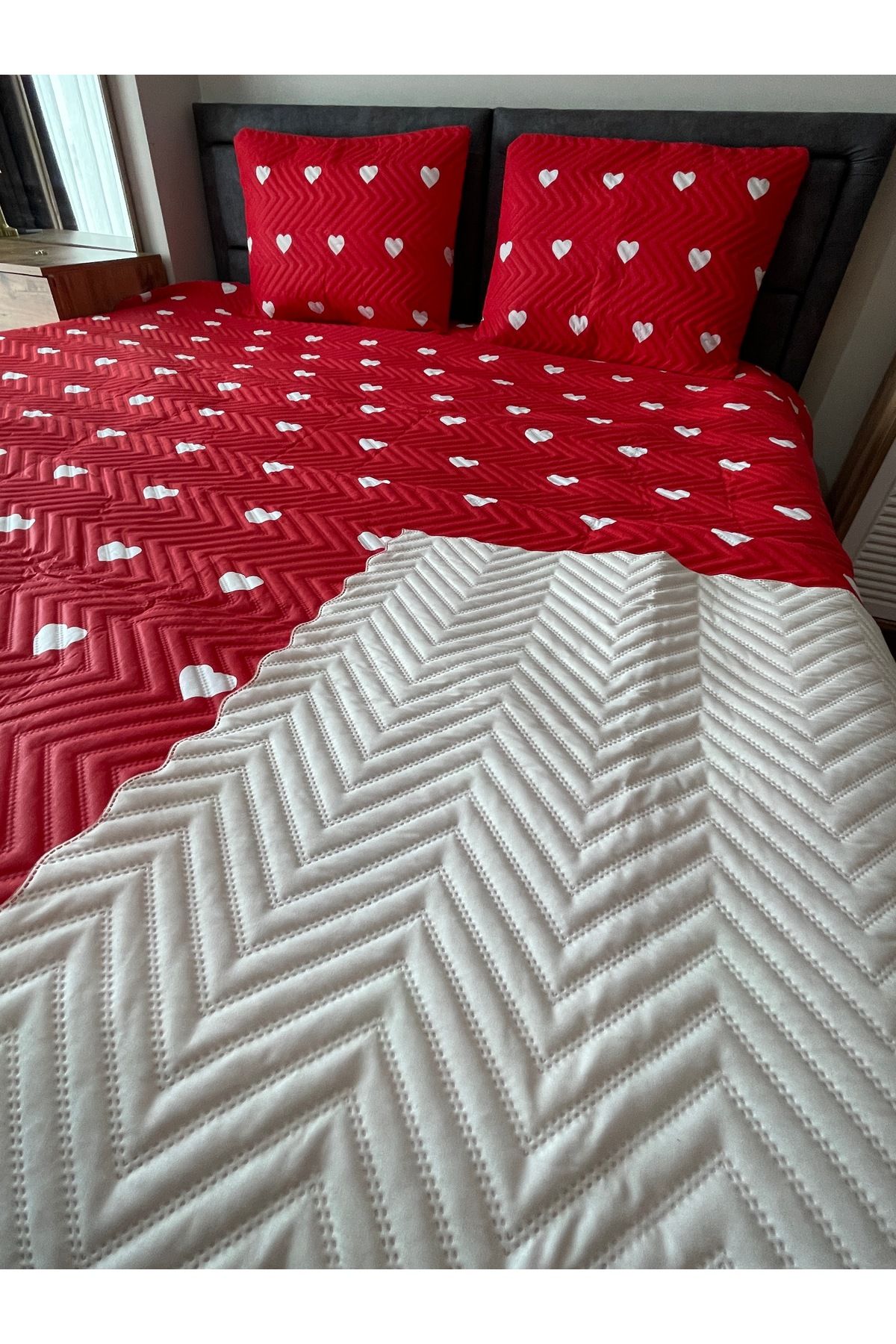 Faiend-Microfabric |   Digital Printed |   Dowry Double Bedspread Set |   Gift 5