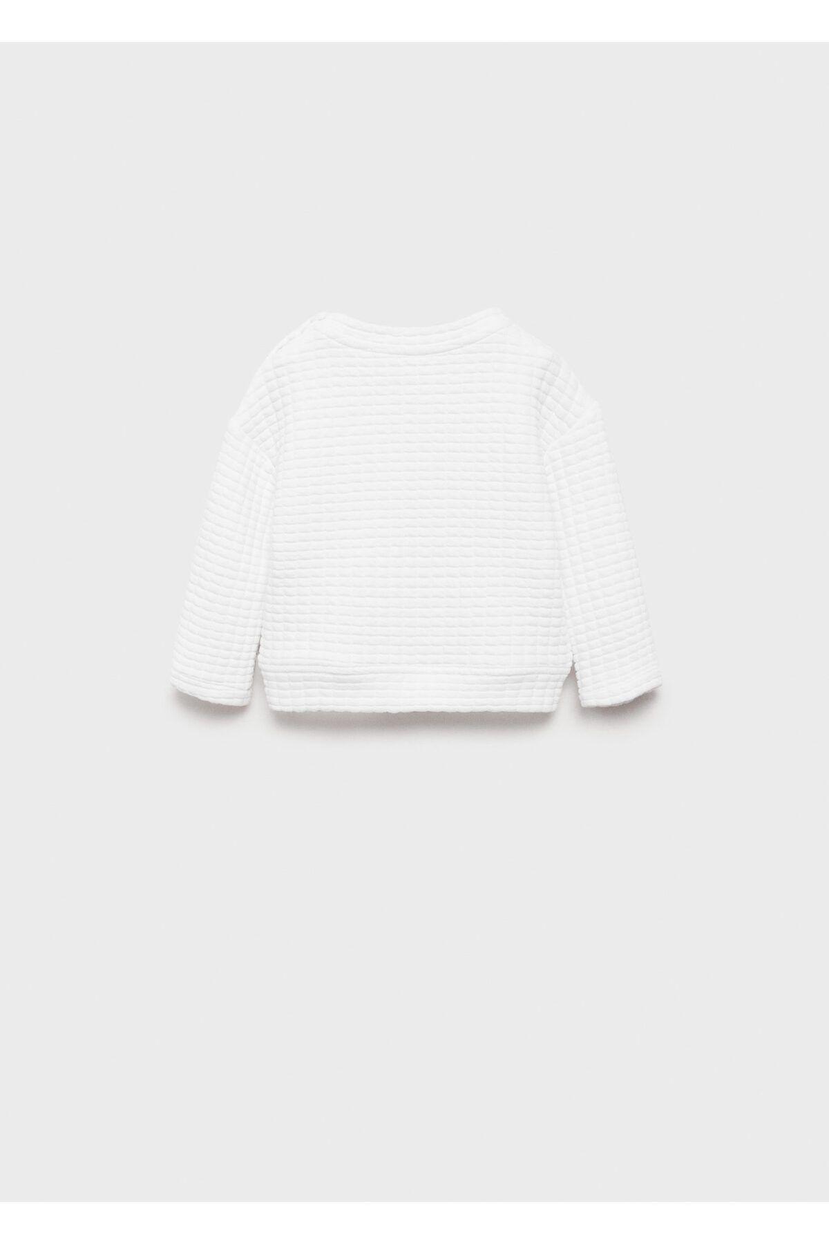 MANGO-Hanorac pentru fetiță alb catifelat 77066357 4