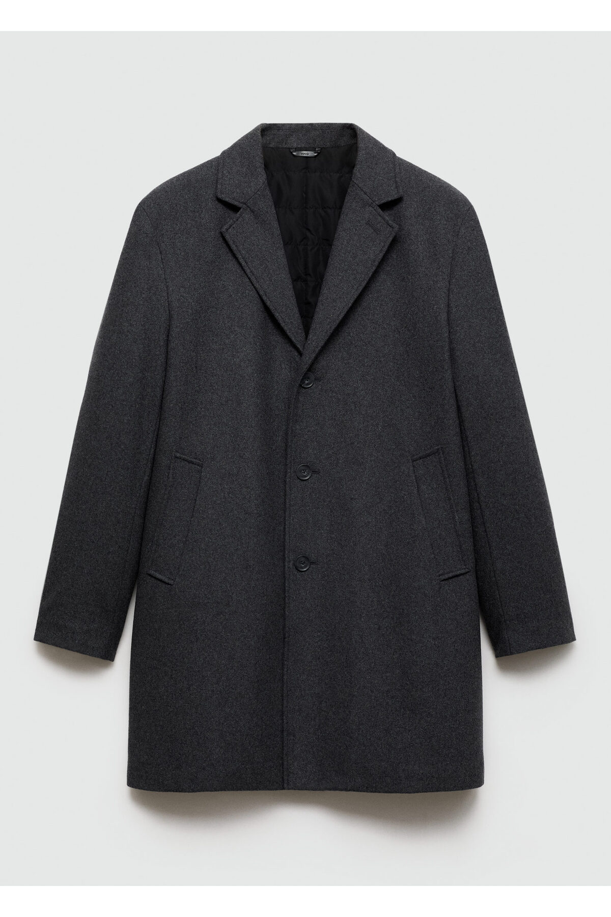 MANGO Gri Erkek Kaban 77027915