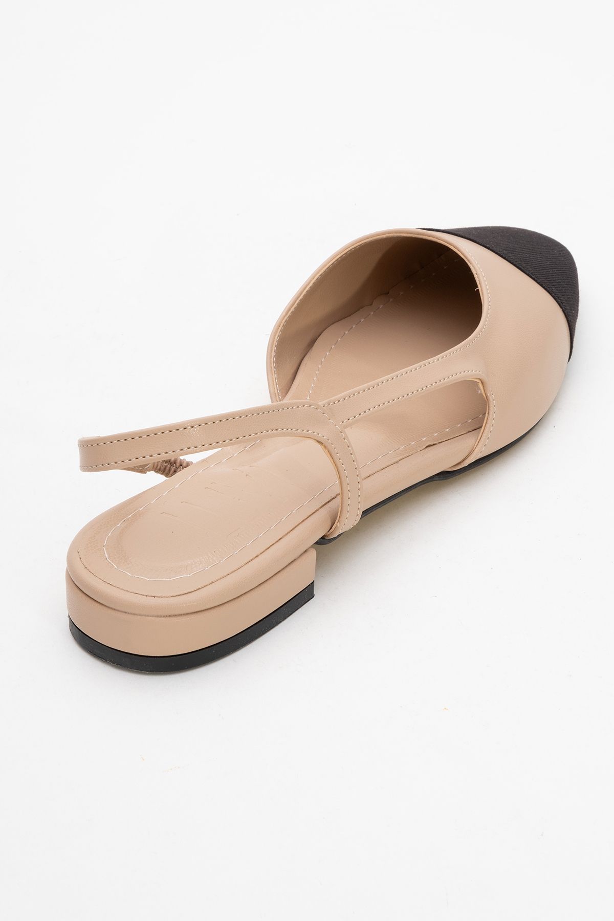 بابیت نود زنانه Lujo Beige پوست پشت کفش صاف و luvishoes