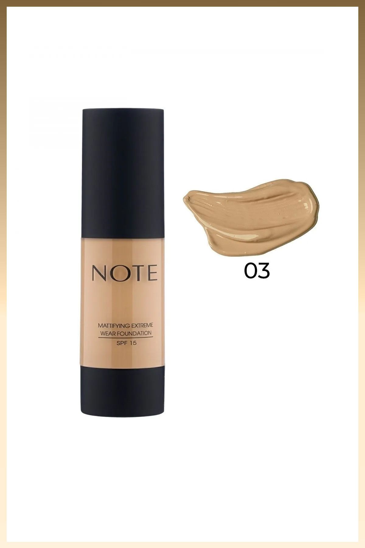 NOTE-Spf 15 Mattifying Extreme Wear - Intensive Coverage, Matte Finish Foundation 03 Medium Beige 5