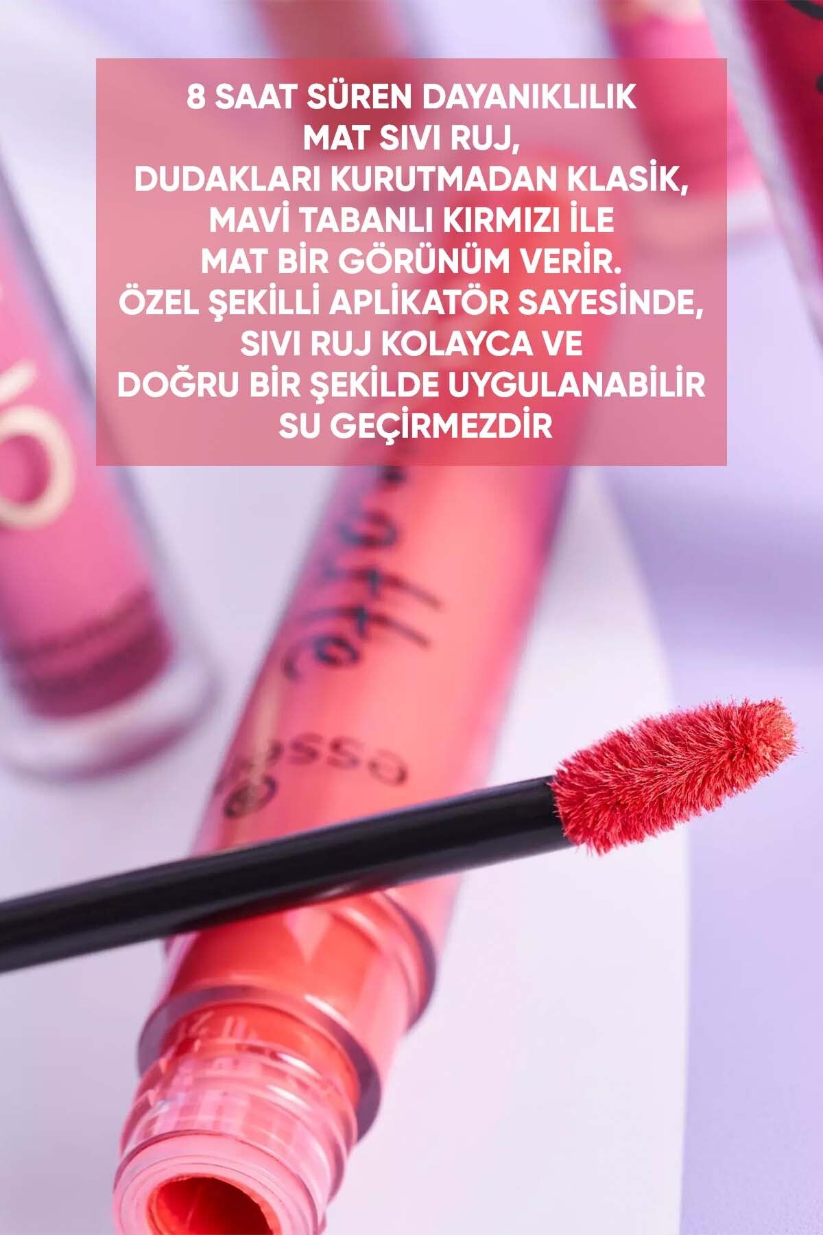 رژ لب مایع 8H MAT 07 قرمز کلاسیک Essence