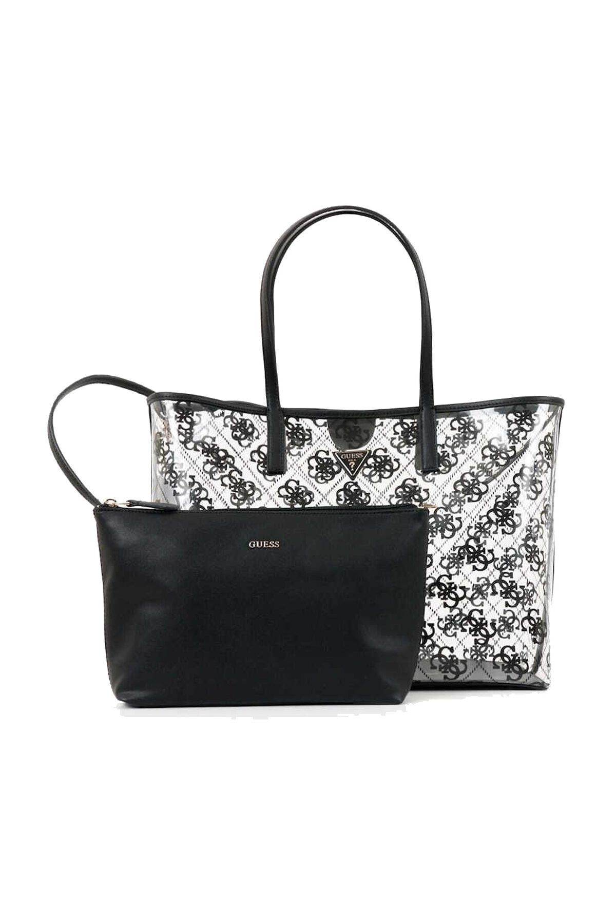 Guess Damska Torba Na Ramię Tuana Large 4g Tote Bags - Czarna Kobieta - One Size