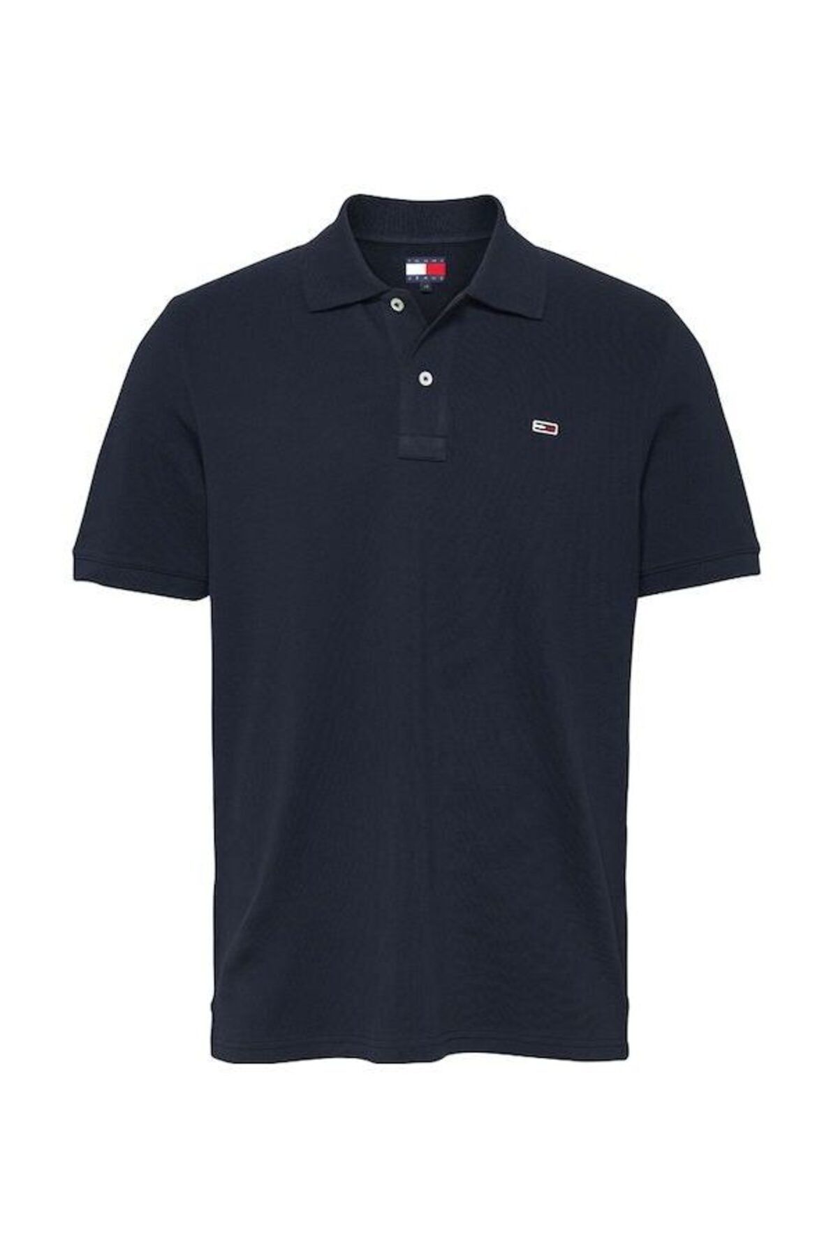 Tommy Hilfiger Męska Bawełniana Koszulka Polo Z Krótkim Rękawem I Zapięciem Na Guziki W Kolorze Granatowym -c1g Mężczyzna - M