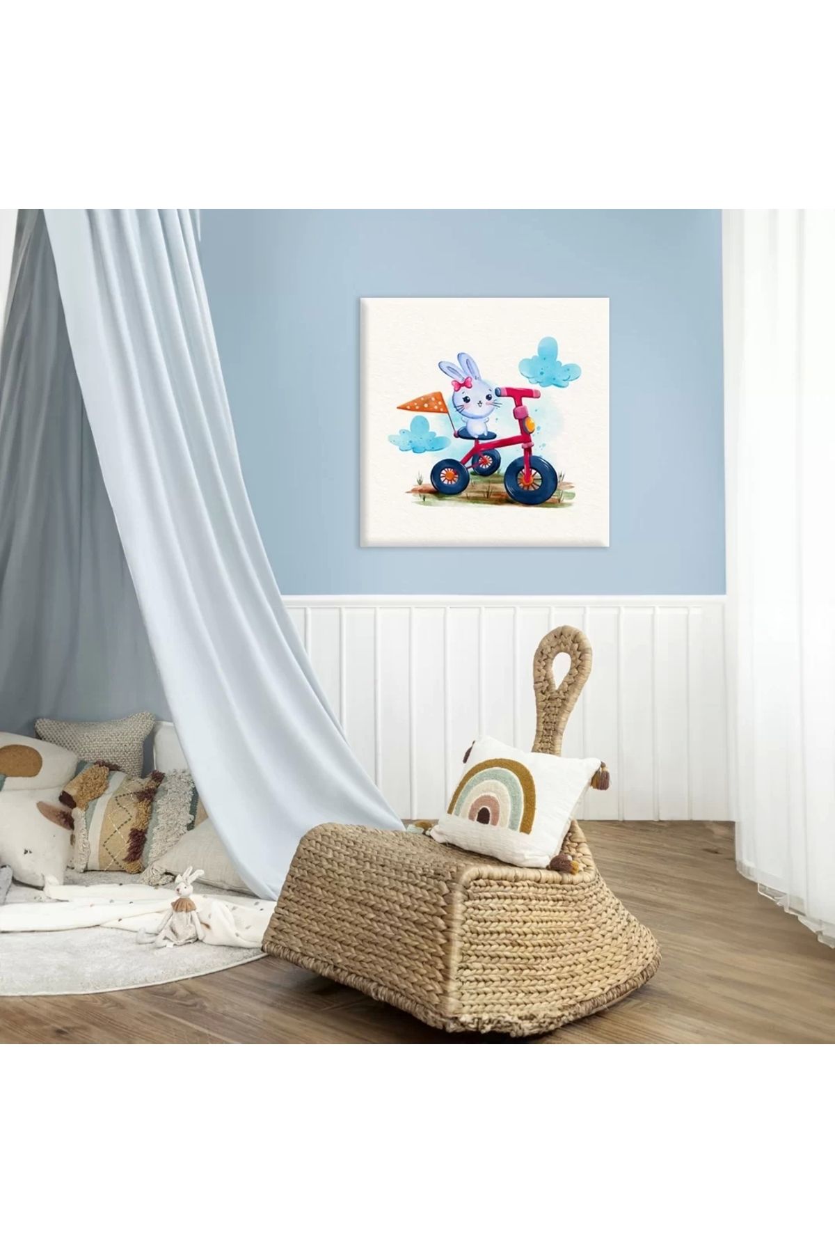 VOGLOO Yarışçı Tavşan Kanvas Tablo